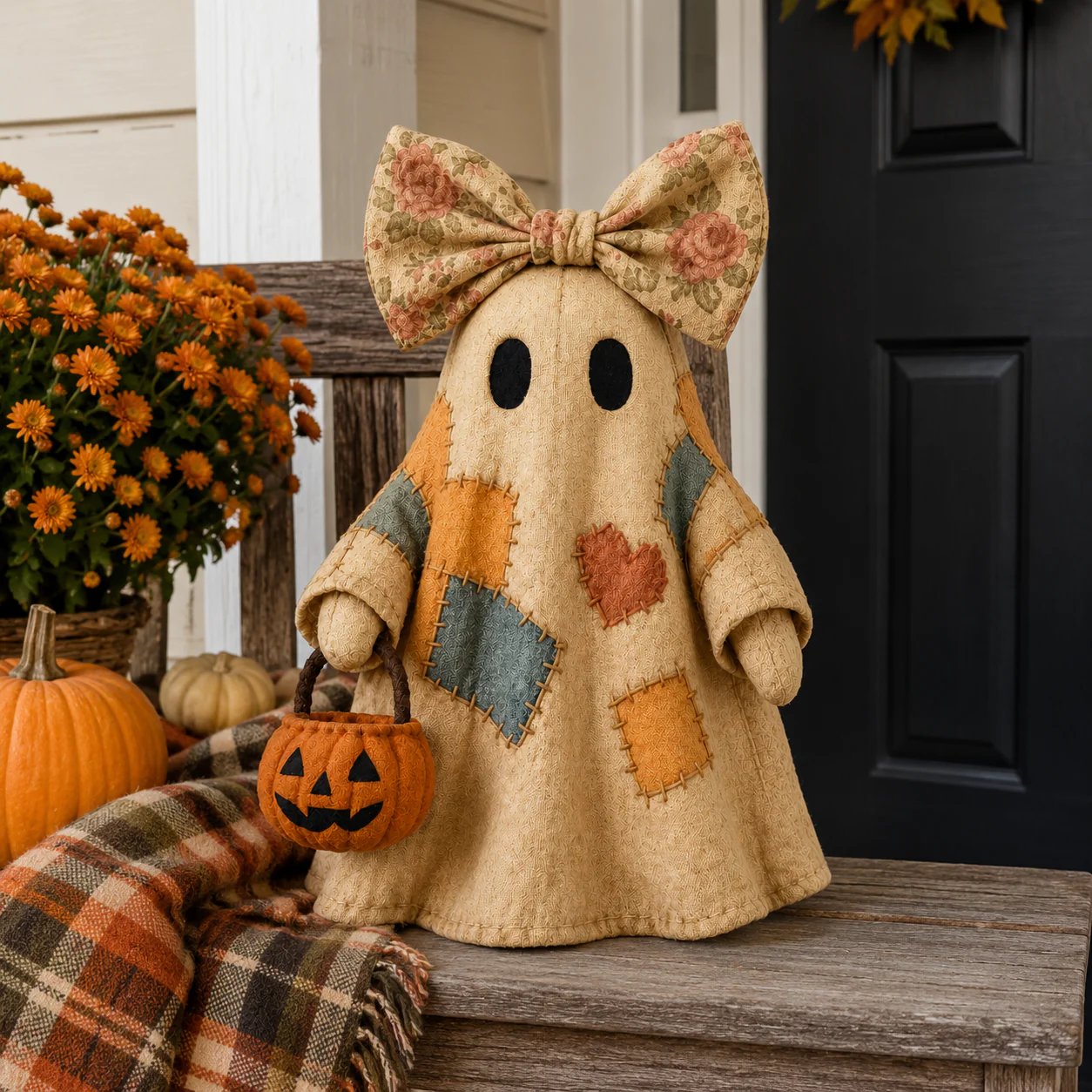 🏆Limited Time Sale 50% OFF🍂👻 Lighted Vintage Patchwork Ghost