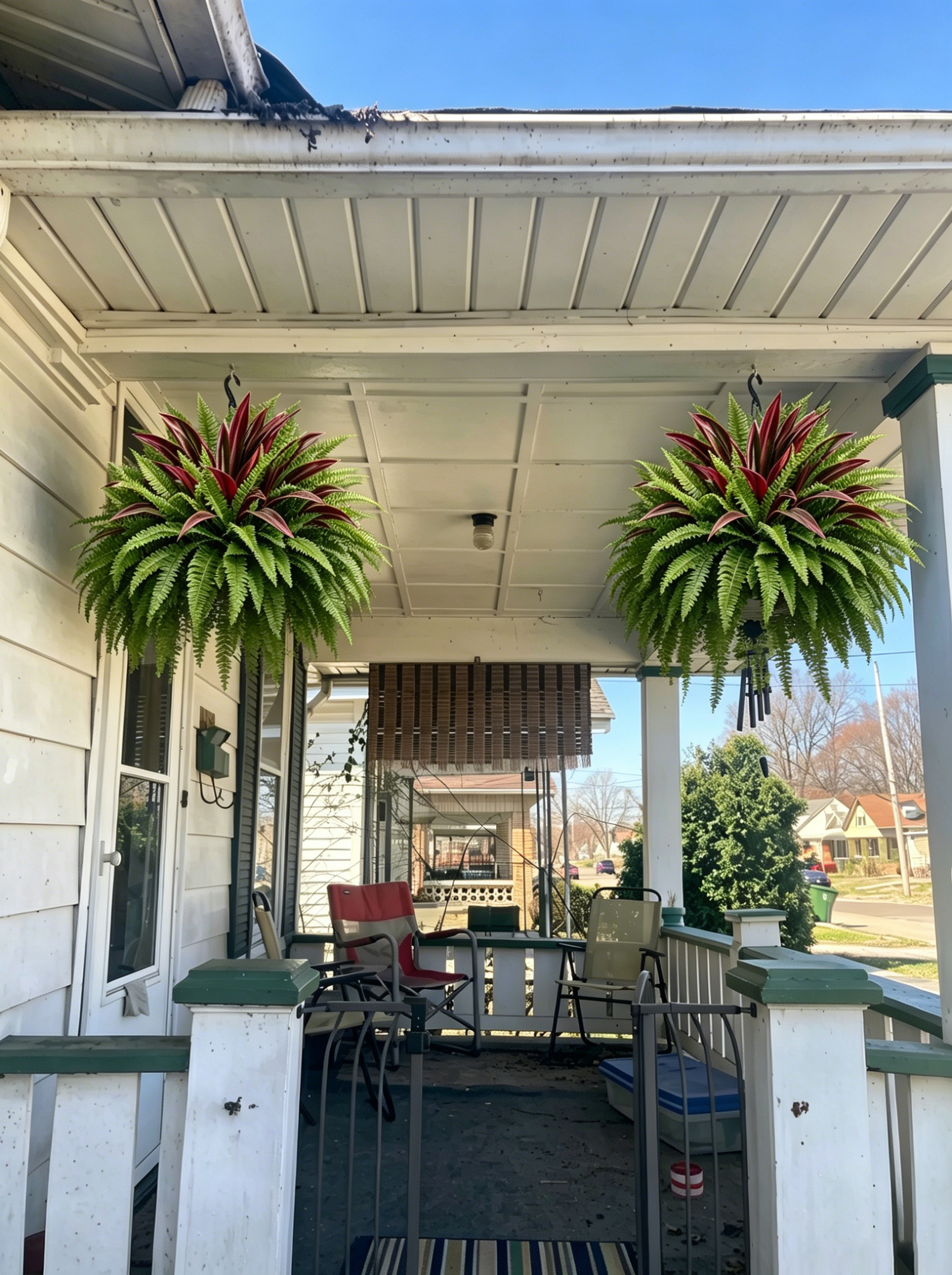 💥BUY 1 GET 1 FREE (2 PCS)🔥 48" Large UV-Resistant Artificial Fern & Red Dracaena Decorative Plants – Full, Lush & Fade-Resistant!