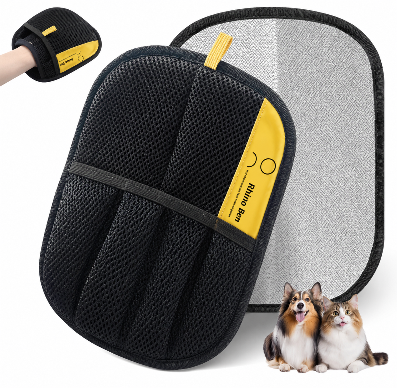 🐱 Large Pet Hair Removal Glove | 5-Finger Electrostatic Hair Remover🐶
