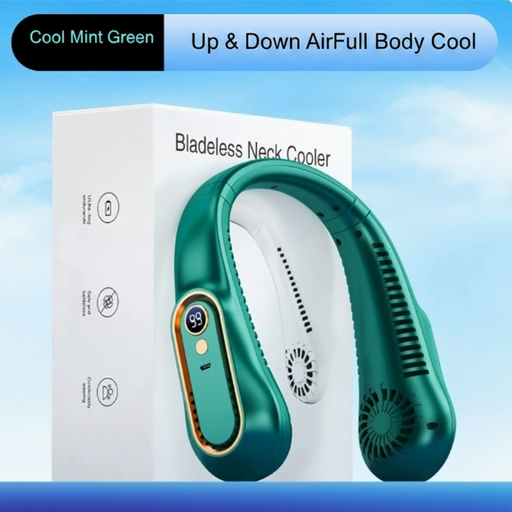 Portable Neck Fan – Rechargeable, Quiet, Mini for Home & Outdoors