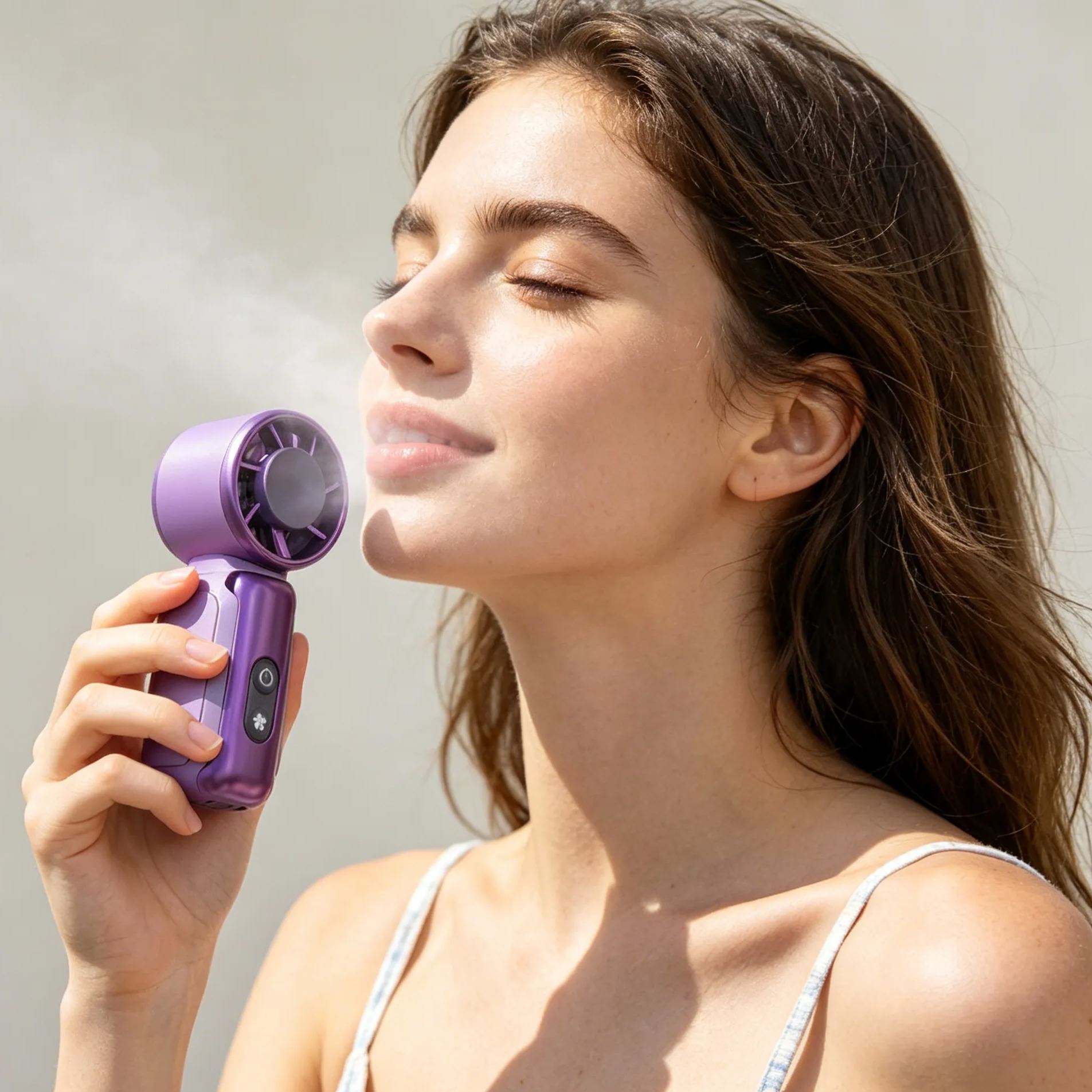 ❄️ Enjoy Ice-Cold Relief Anytime, Anywhere — Mini Handheld Pocket Ice Cooling Fan