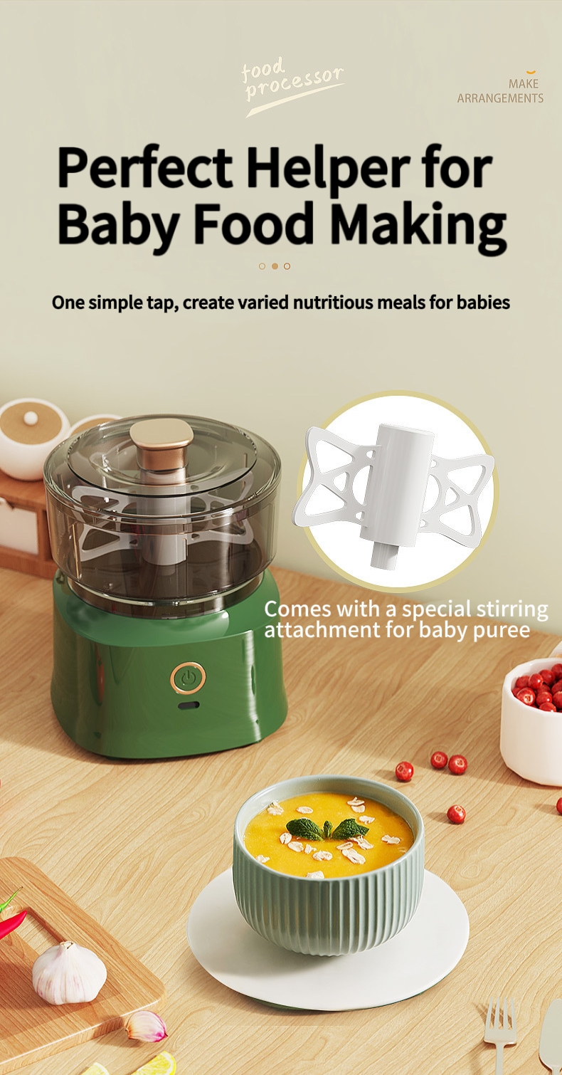 10 Seconds Perfect Fillings | Mini Electric Multi-Functional Food Chopper, One-Tap Mince Meat & Veggies