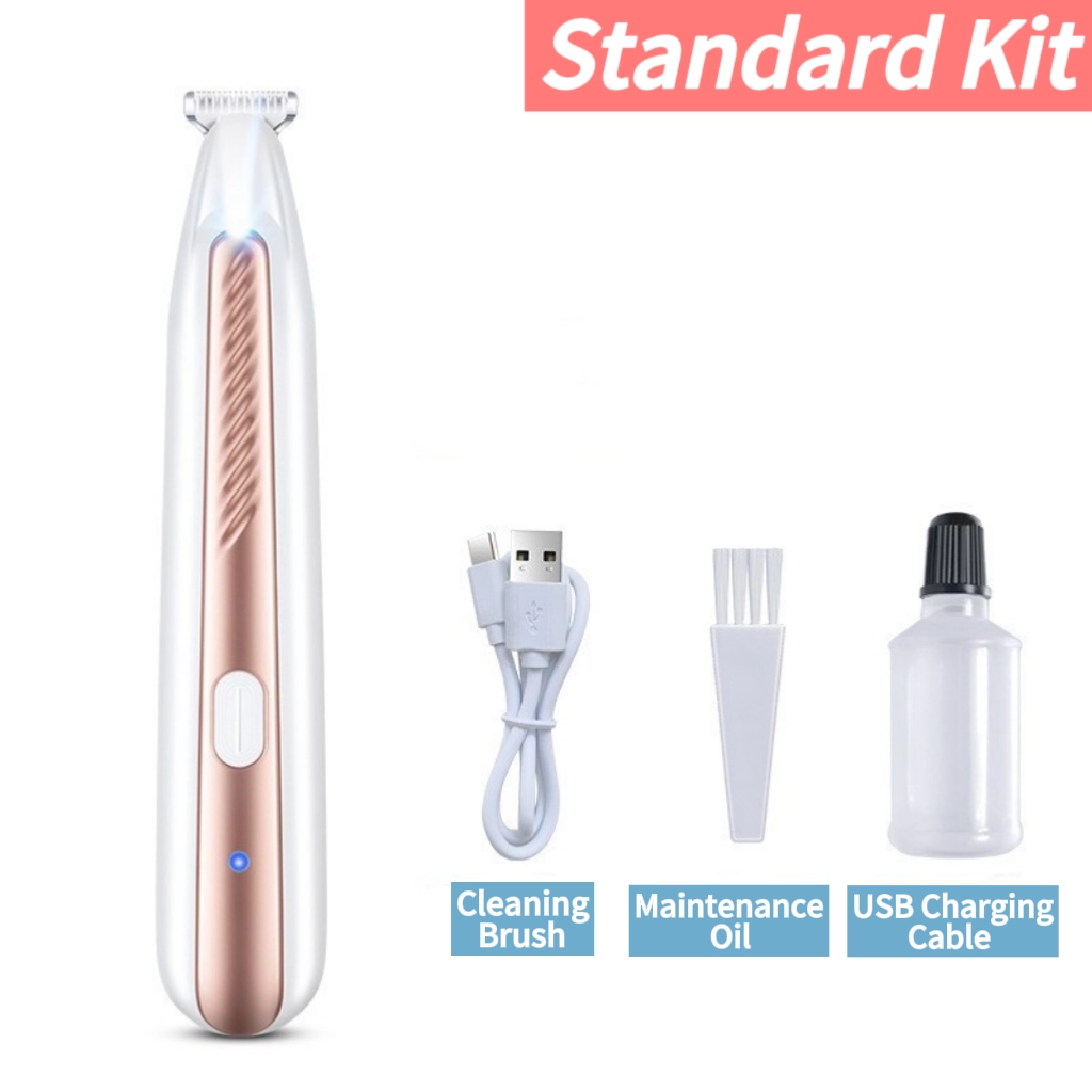 Pet Precision Trimmer for Dogs & Cats | Quiet, Waterproof & Rechargeable with LED Light