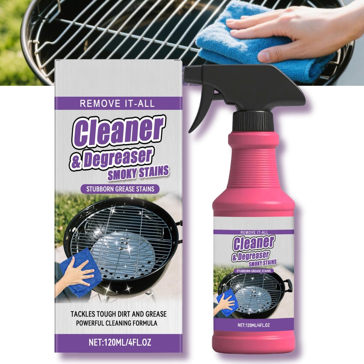 🧹🫧Ultimate BBQ Grill Cleaner – Tough on Grease, Safe on Grills