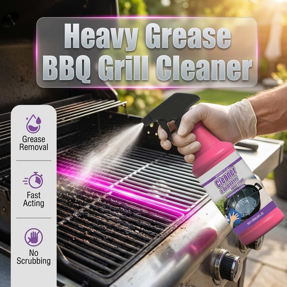 🧹🫧Ultimate BBQ Grill Cleaner – Tough on Grease, Safe on Grills