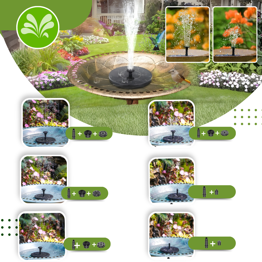 Solar water fountain | Floating solar fountain | Garden water pump solar - Shape the Mood of Every Outdoor Moment - Ozerty Instant Charm Garden Floating Solar Fountain - Shape the Mood of Every Outdoor Moment - Ozerty