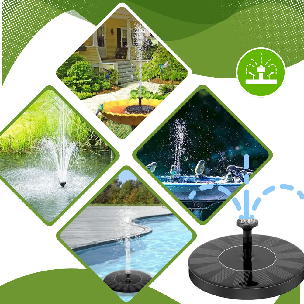 Solar water fountain | Floating solar fountain | Garden water pump solar - Where Sunlight Brings Your Garden to Life - Ozerty Instant Charm Garden Floating Solar Fountain - Where Sunlight Brings Your Garden to Life - Ozerty