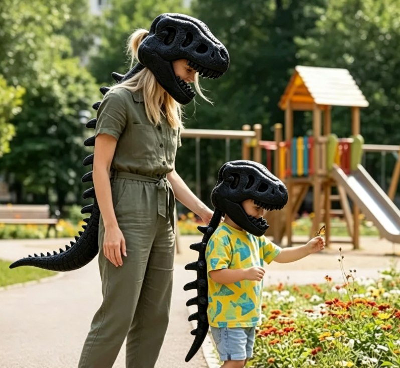💀 🦖 Build Your Own Dino Family This Halloween!Dinosaur Skeleton Costume