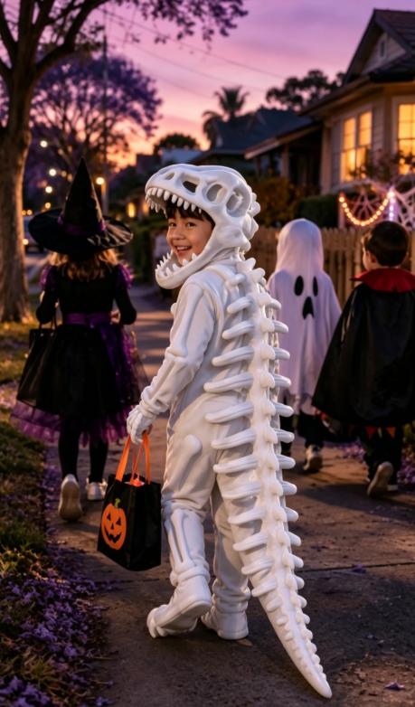 💀 🦖 Build Your Own Dino Family This Halloween!Dinosaur Skeleton Costume