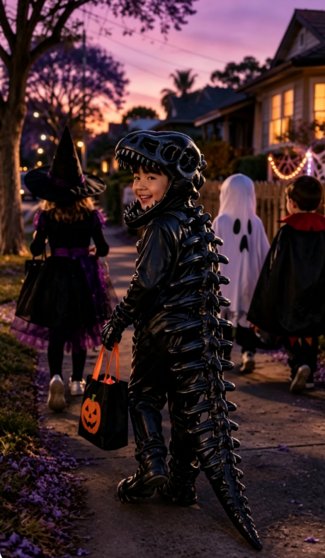 💀 🦖 Build Your Own Dino Family This Halloween!Dinosaur Skeleton Costume