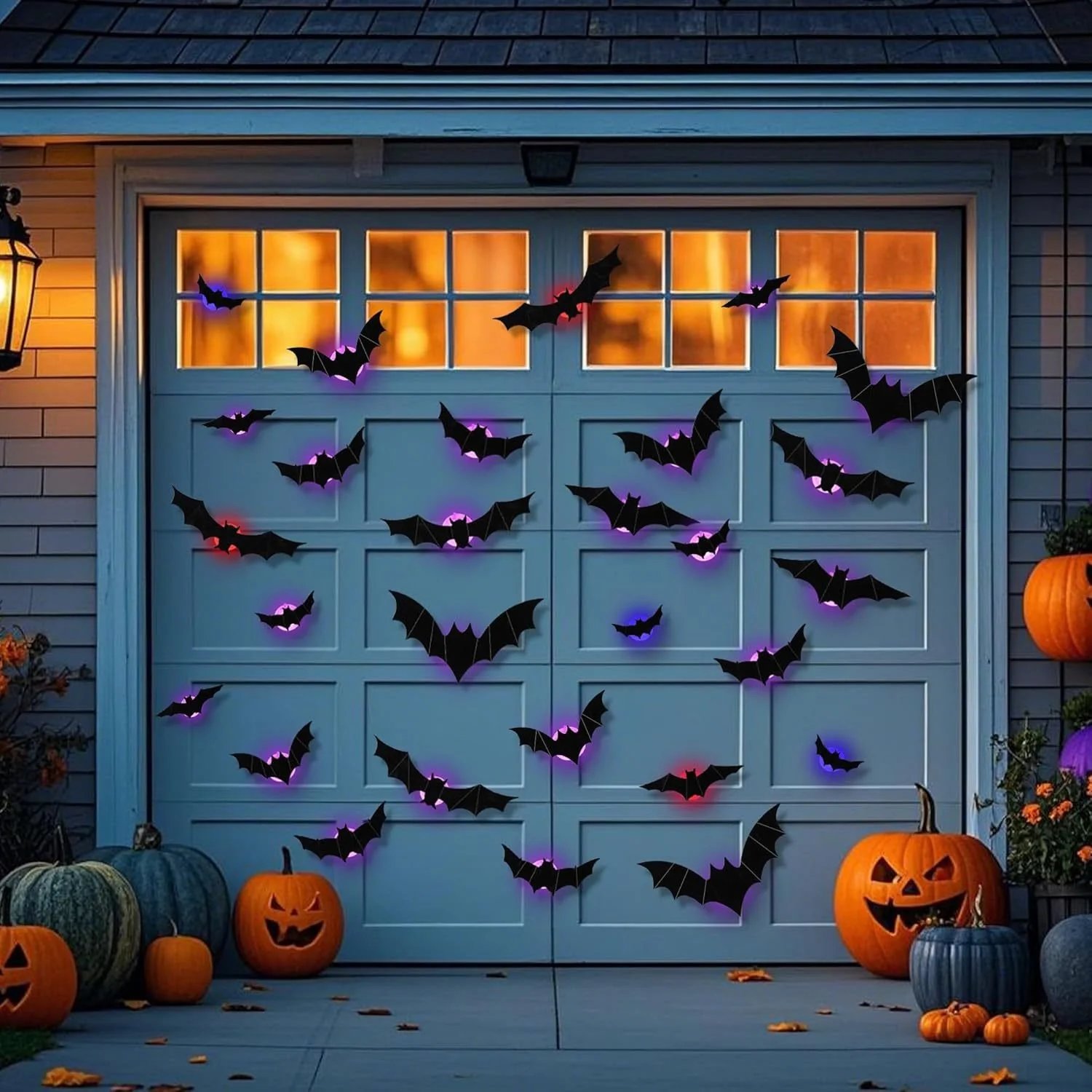 🎁🔥 3D Bat Light Design LED Decorations (✨12PCS,contains three sizes: large, medium and small)