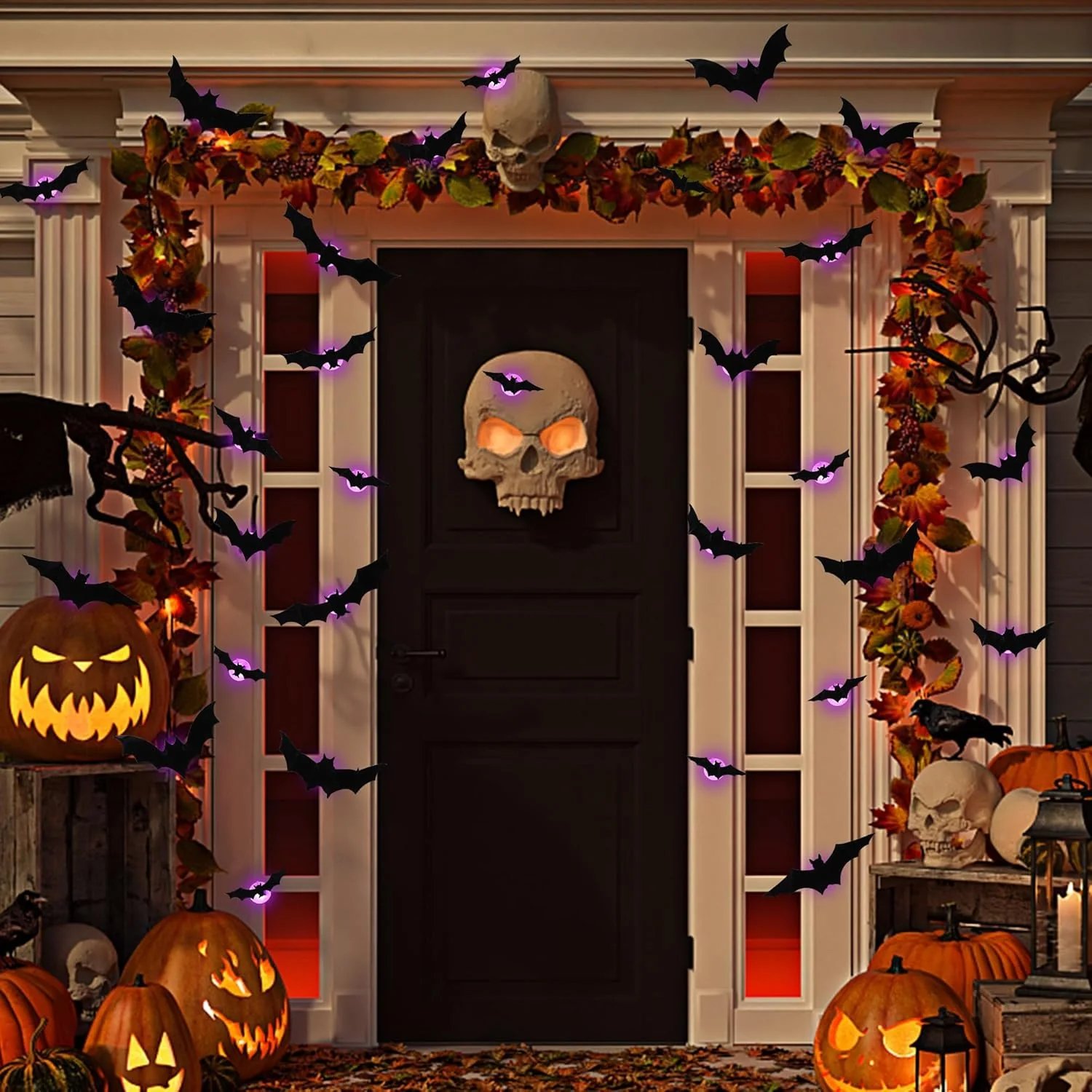 🎁🔥 3D Bat Light Design LED Decorations (✨12PCS,contains three sizes: large, medium and small)