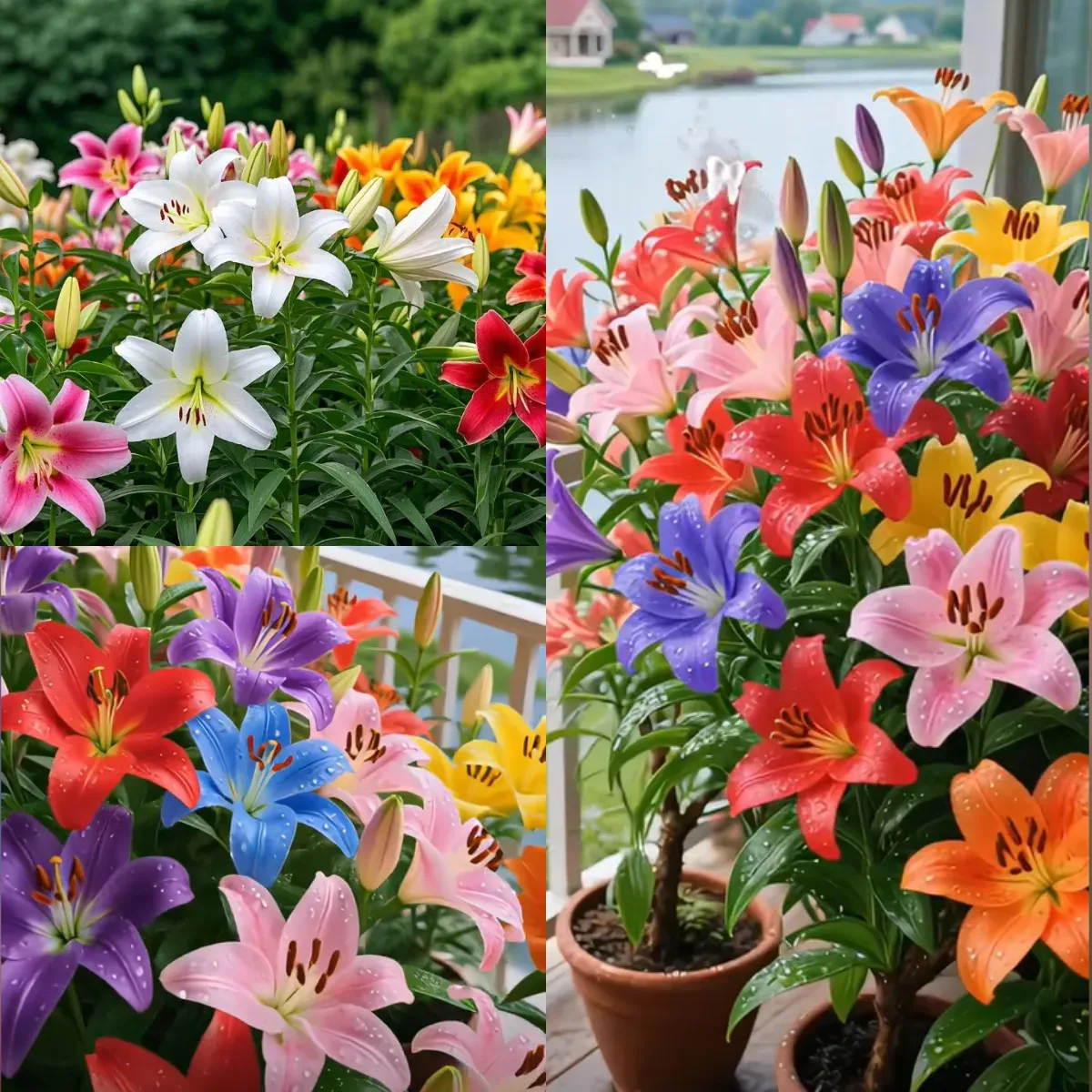 🌸 Double-Petaled Bicolor Fragrant Lily Bulbs – Sweet-Scented Blooms for a Stunning Garden