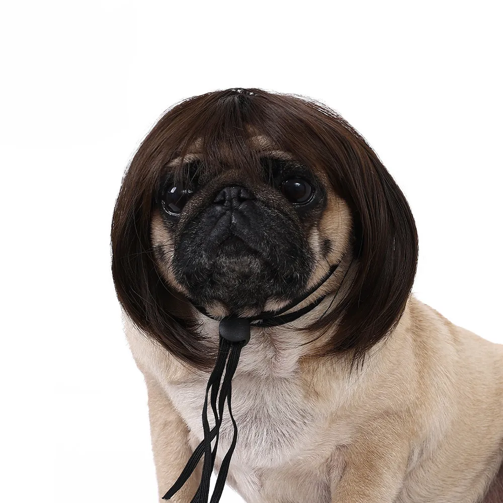 🐶 Cute Pet Wig Headband – Funny Costume Accessory for Dogs & Cats
