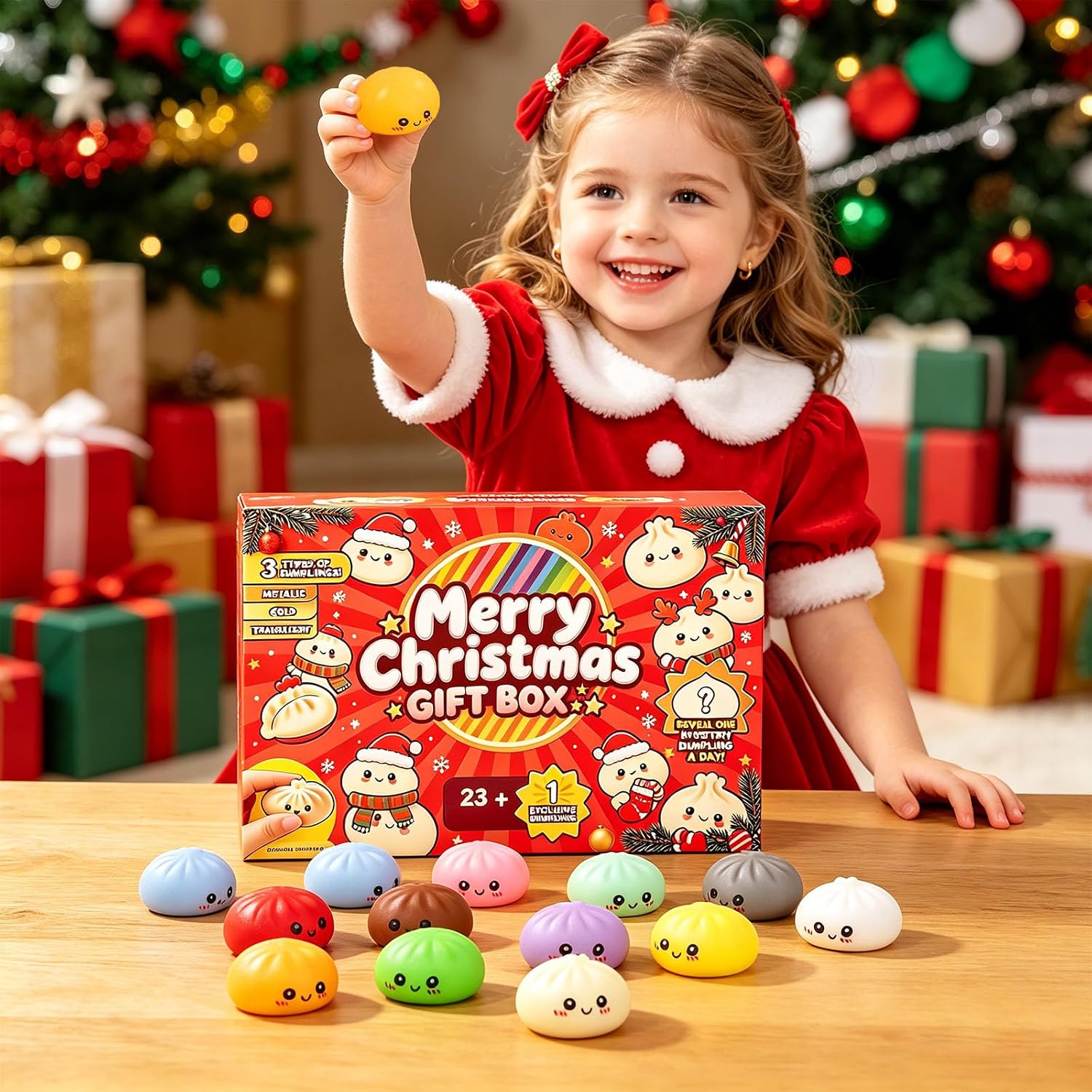 🎄 24-Day Squishy Christmas Advent Calendar – 24 Fun Holiday Surprises