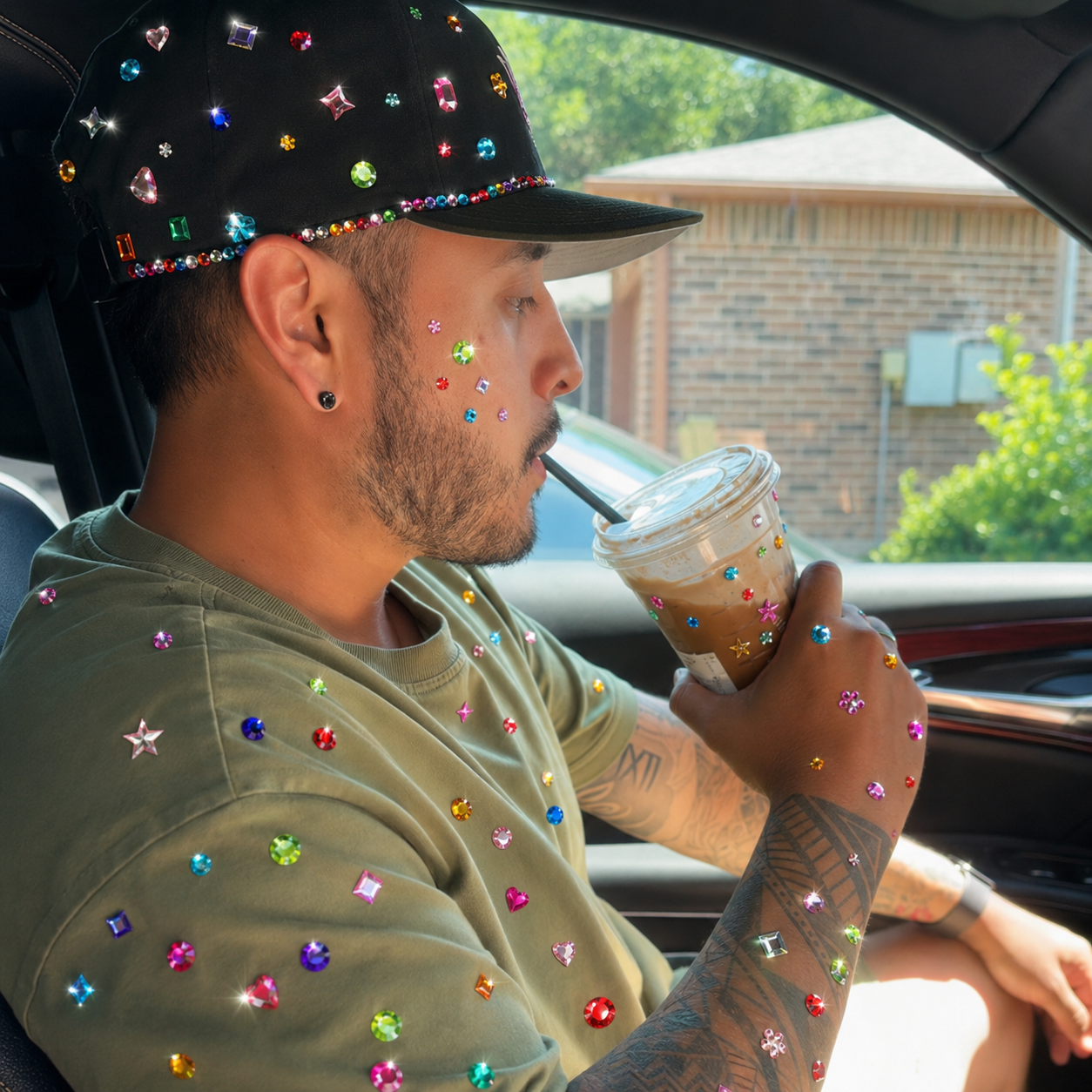 ✨ 3,500-Piece Rhinestone Sticker Kit – 12 Sheets of Sparkling 3D Gem & Pearl Stickers💎