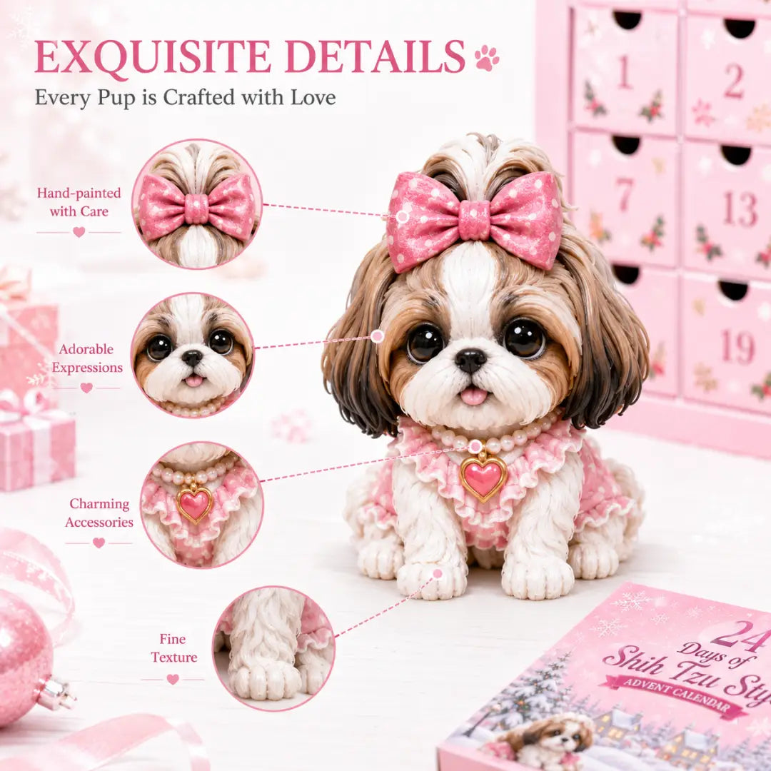Shih Tzu collectible detail