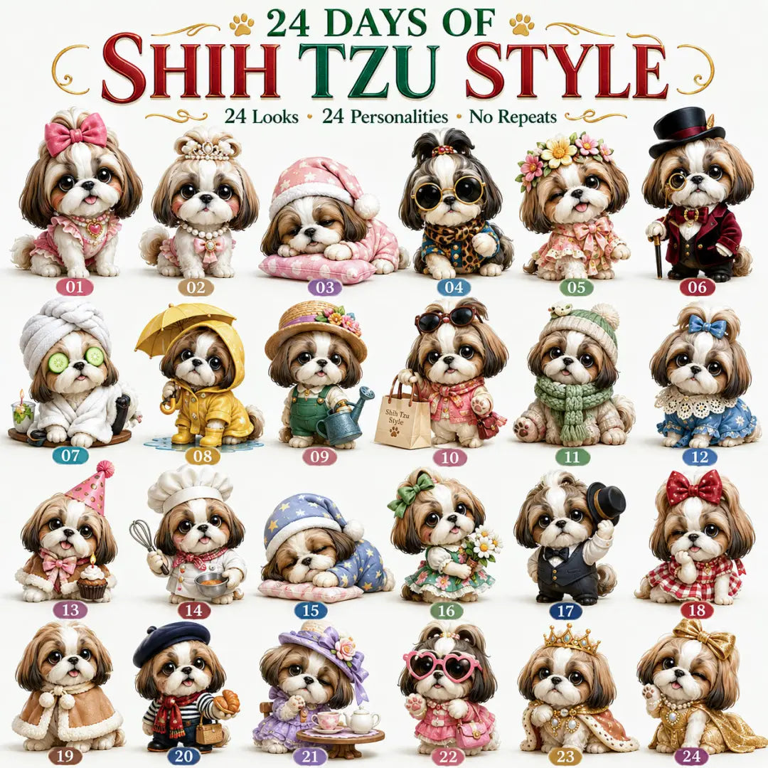 24 Shih Tzu collectible designs