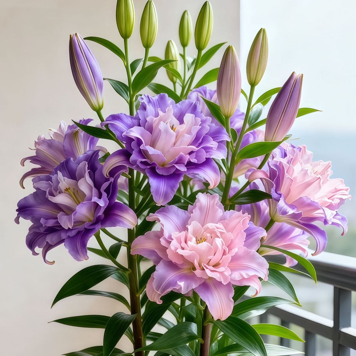 🌸 Double-Petaled Bicolor Fragrant Lily Bulbs – Sweet-Scented Blooms for a Stunning Garden