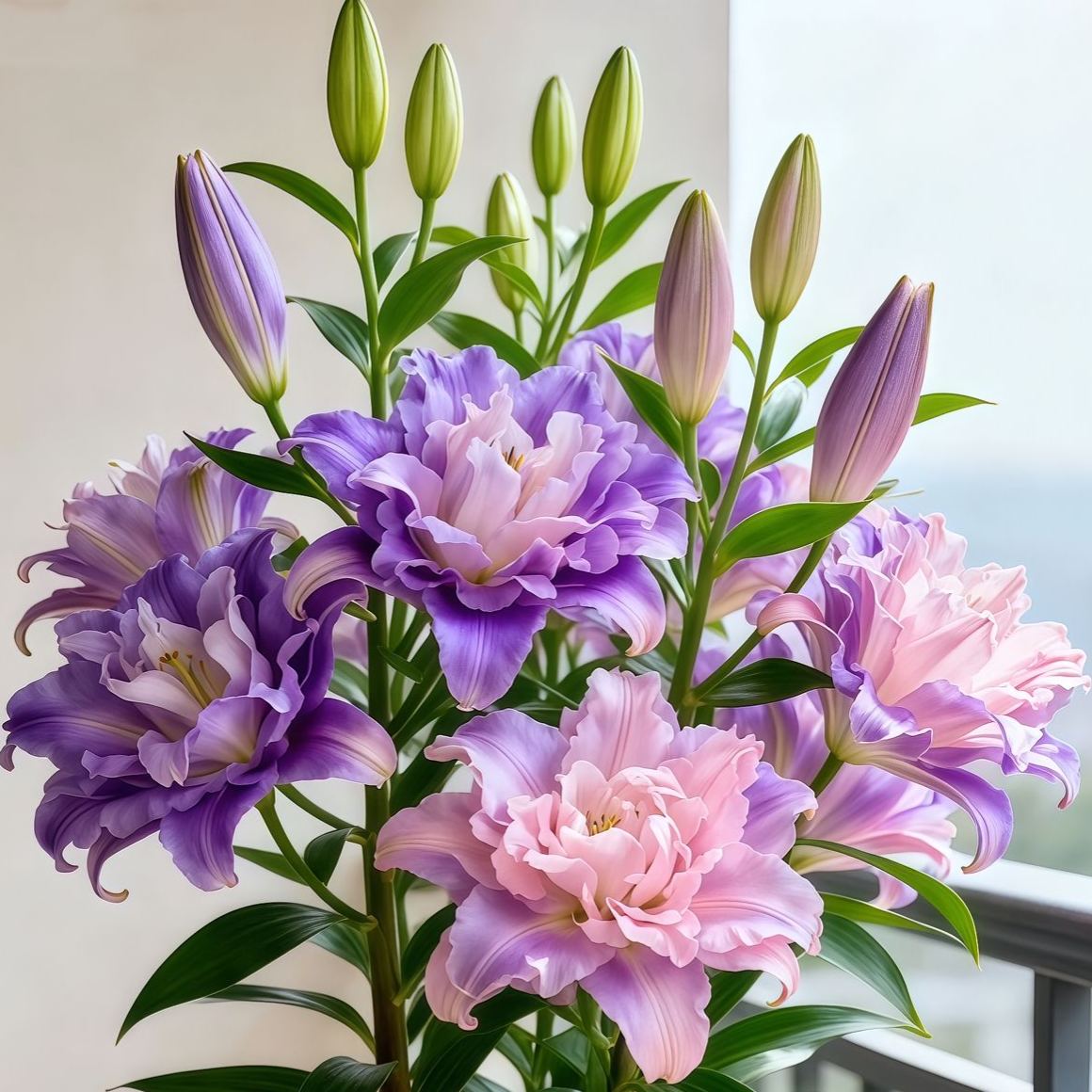 🌸 Double-Petaled Bicolor Fragrant Lily Bulbs – Sweet-Scented Blooms for a Stunning Garden