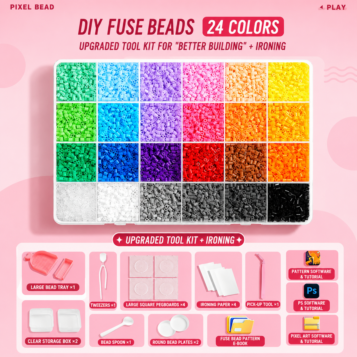 🔥✨60% OFF Special Deal✨🔥 Fun Perler Bead Craft Kit 🧩🐾
