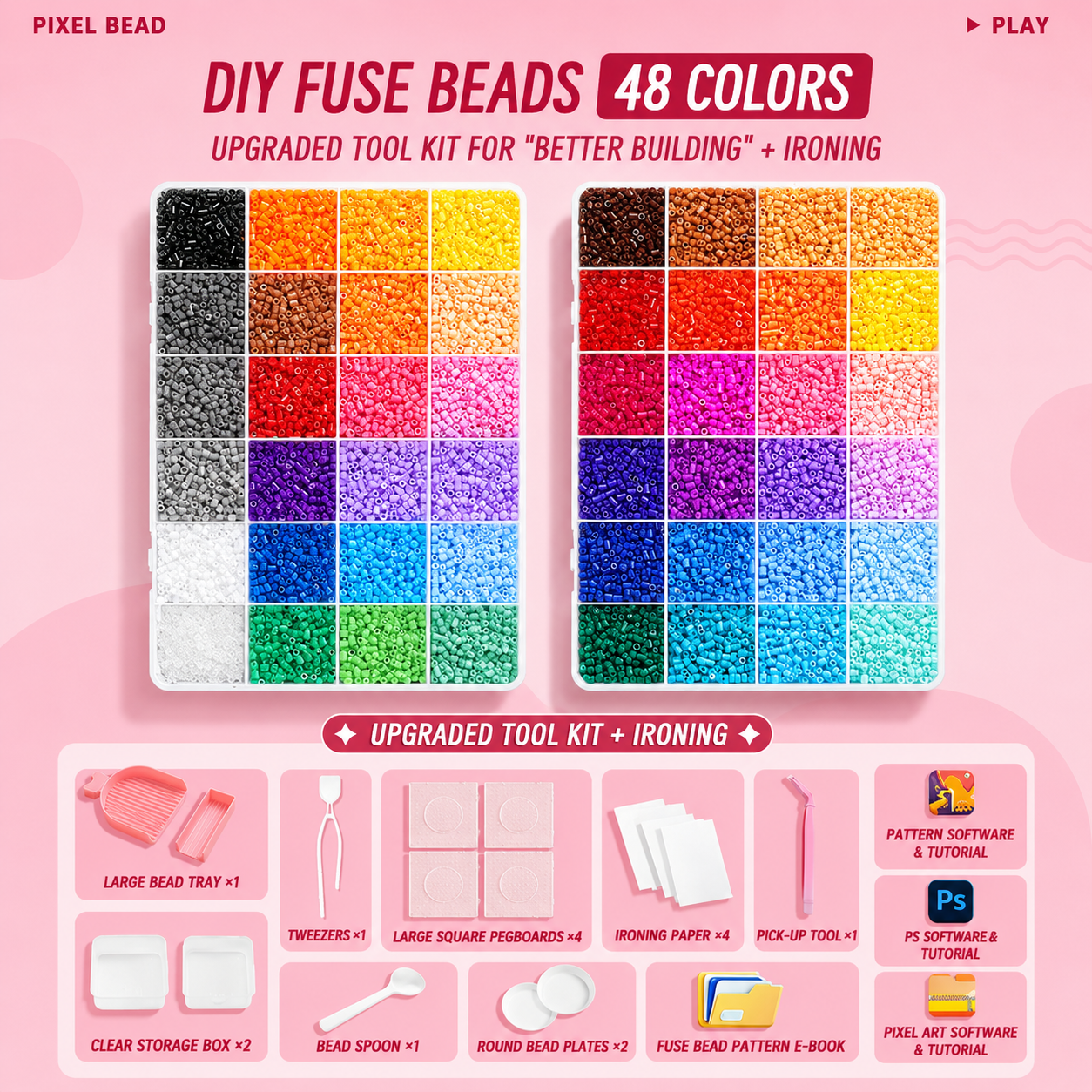 🔥✨60% OFF Special Deal✨🔥 Fun Perler Bead Craft Kit 🧩🐾