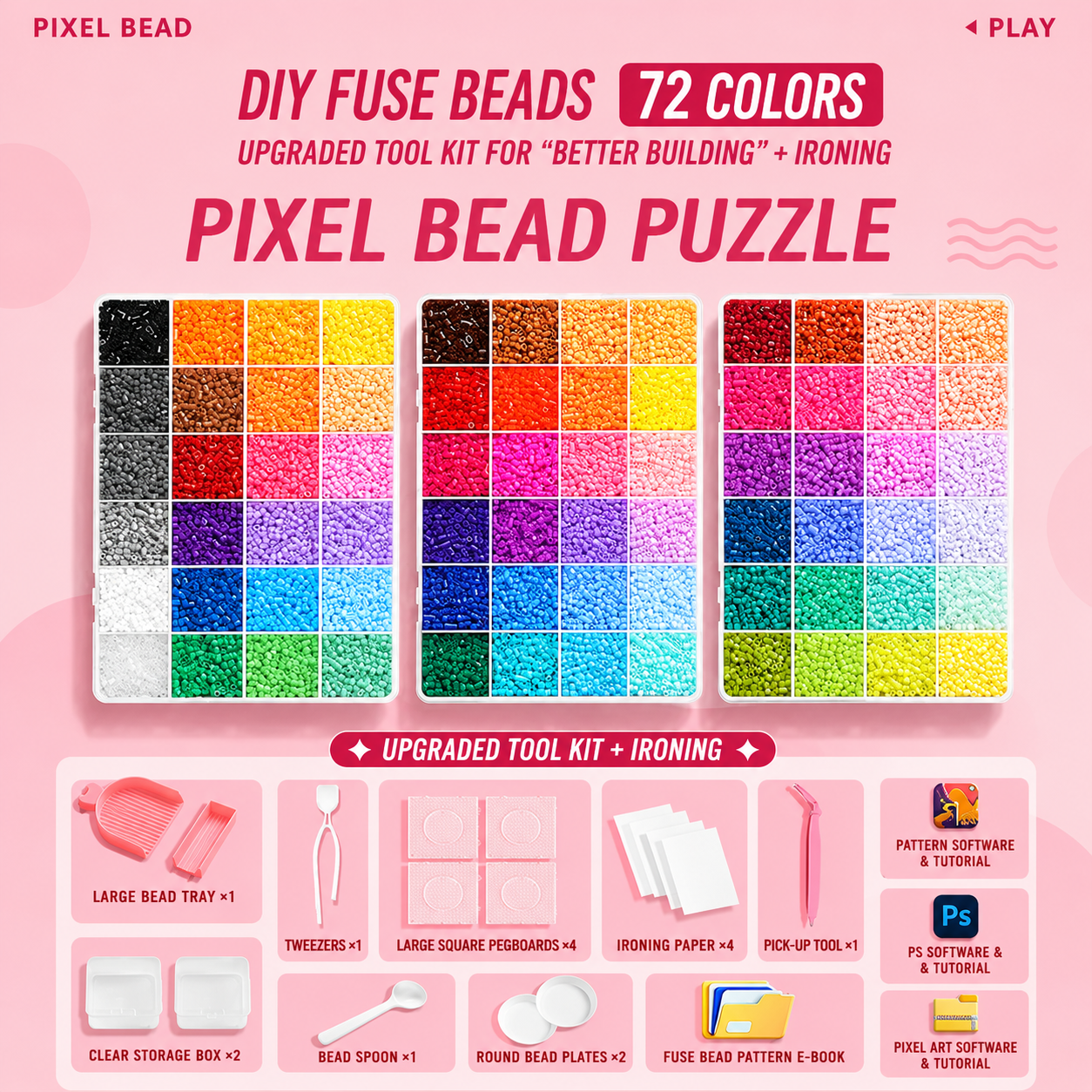 🔥✨60% OFF Special Deal✨🔥 Fun Perler Bead Craft Kit 🧩🐾