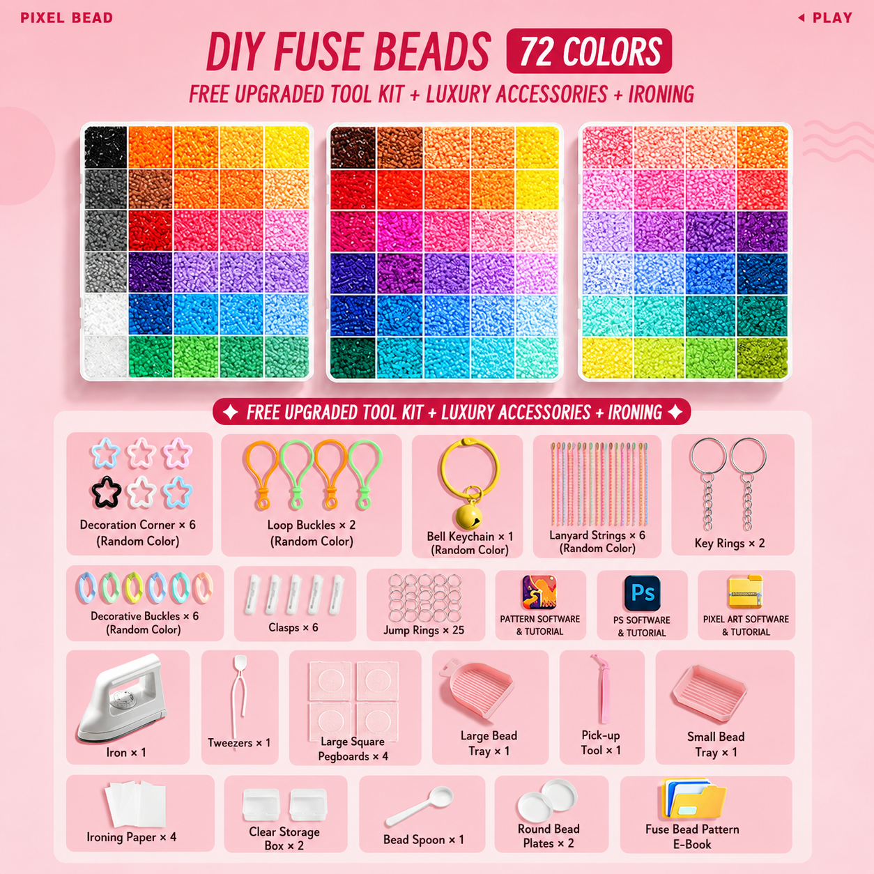 🔥✨60% OFF Special Deal✨🔥 Fun Perler Bead Craft Kit 🧩🐾