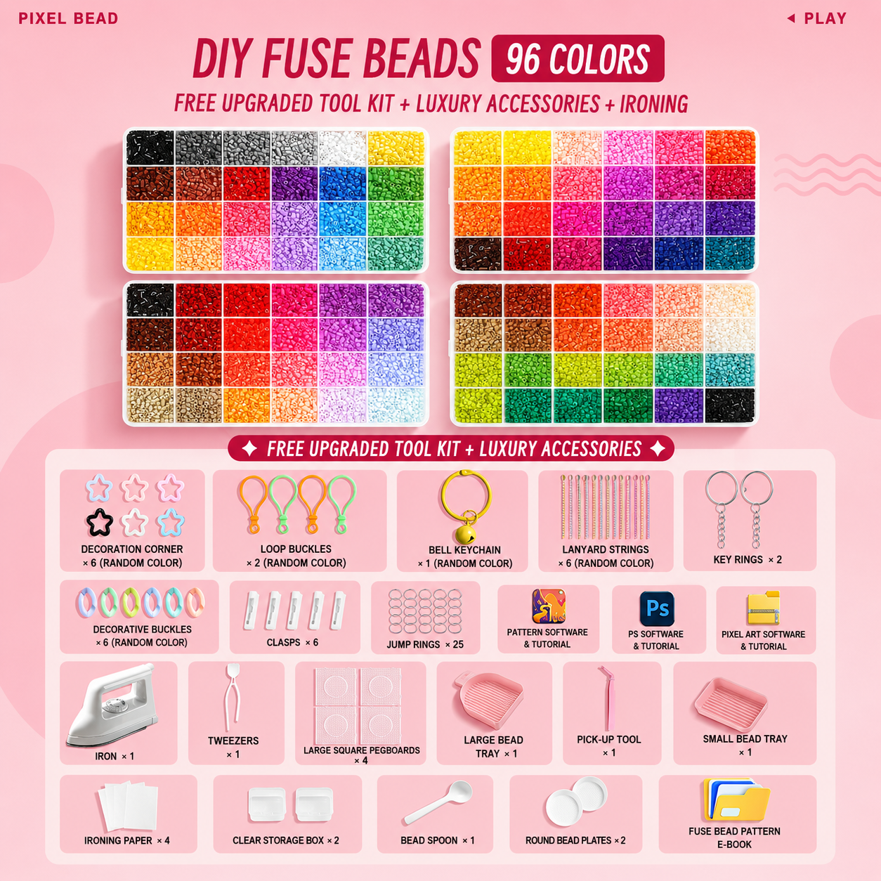 🔥✨60% OFF Special Deal✨🔥 Fun Perler Bead Craft Kit 🧩🐾