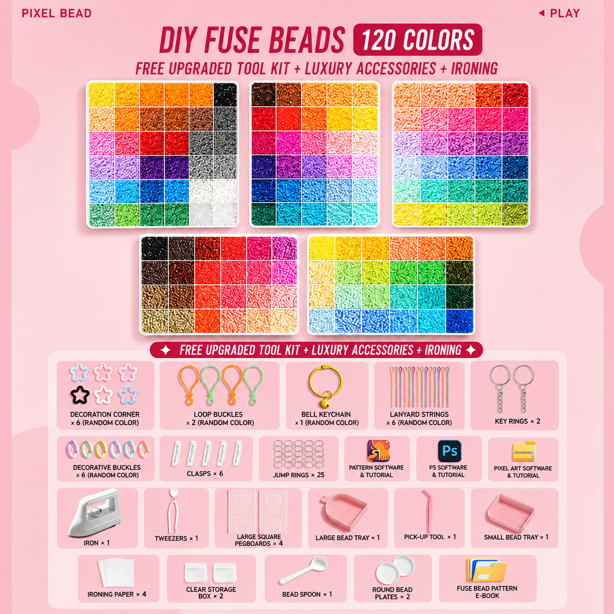 🔥✨60% OFF Special Deal✨🔥 Fun Perler Bead Craft Kit 🧩🐾