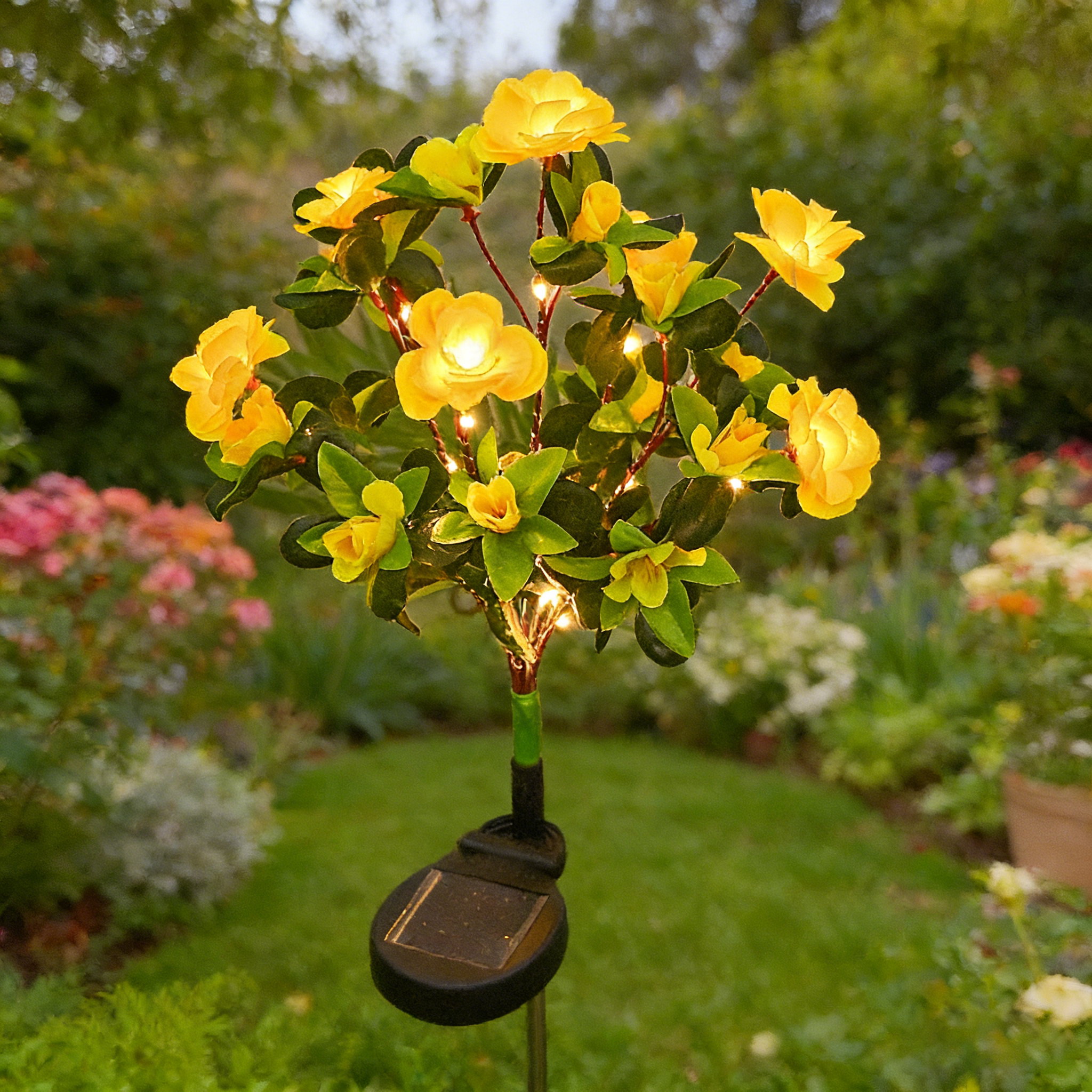 🔥 Best Seller – Save 49% OFF-LED Solar Flower Lights Rhododendron Outdoor Simulated Flower Lamp