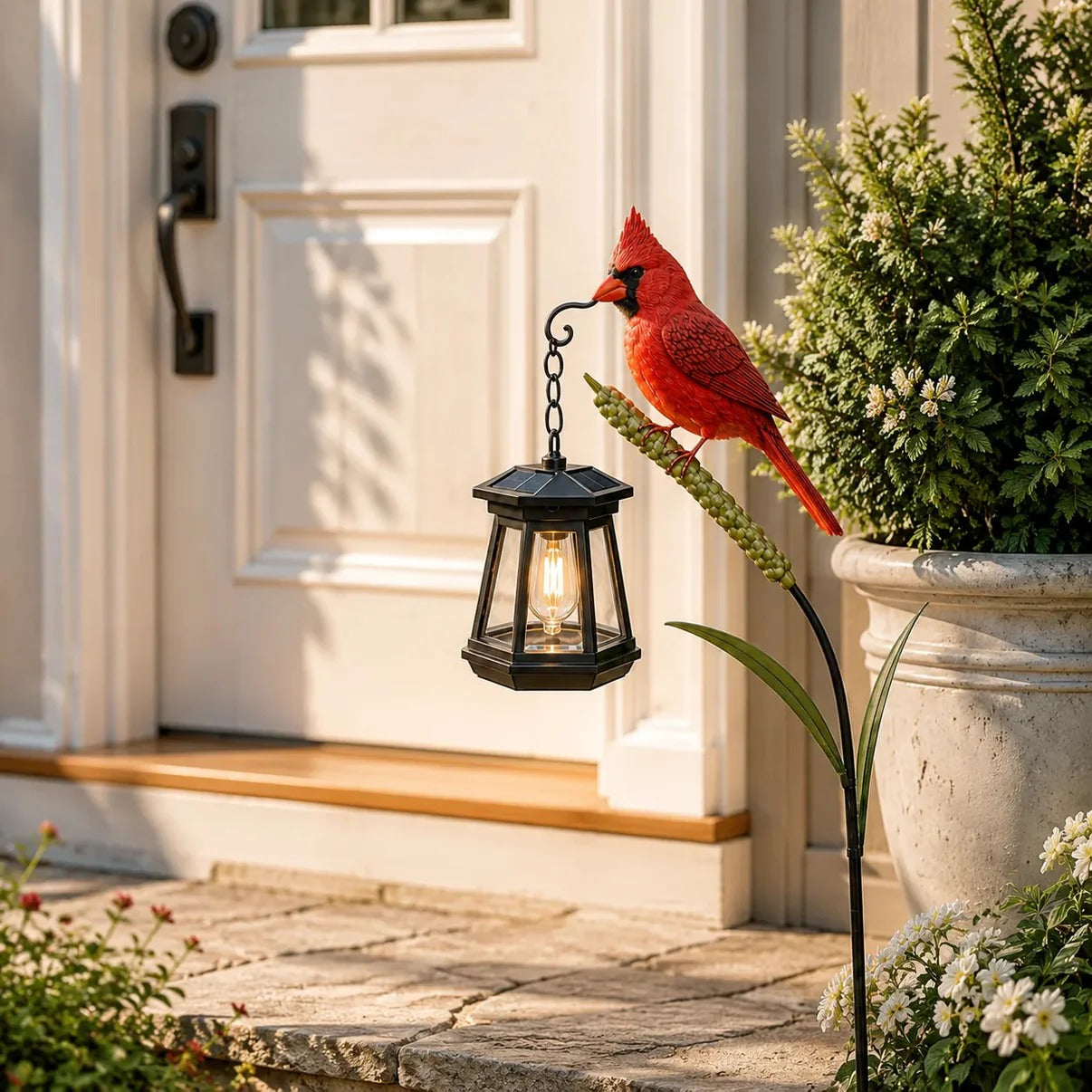 Cardinal Solar Lantern - A Warm Garden Light Full Of Love And Remembrance