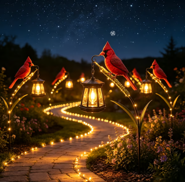 Cardinal Solar Lantern - A Warm Garden Light Full Of Love And Remembrance