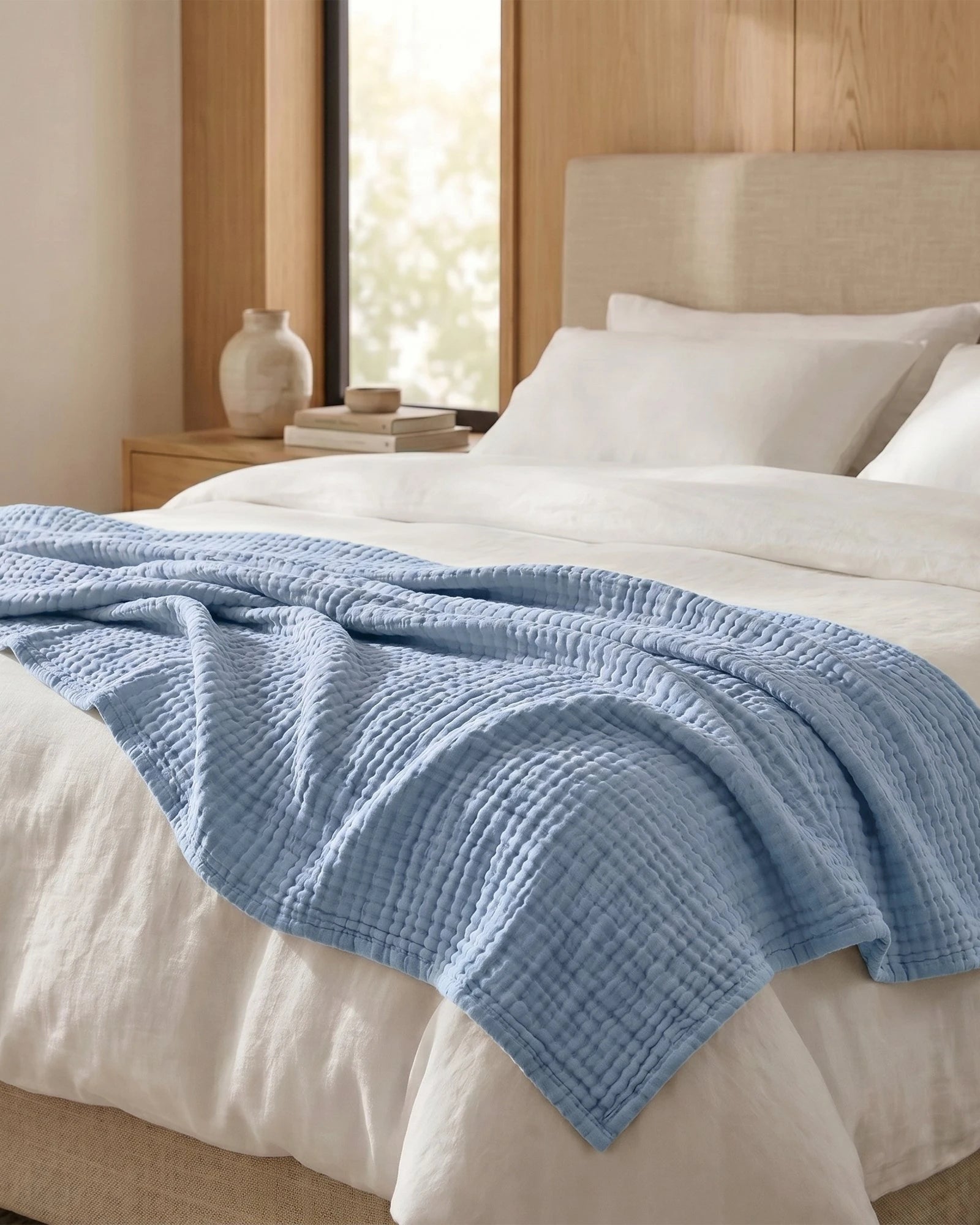 ☁️ Soft & Breathable Muslin Cotton Blanket
