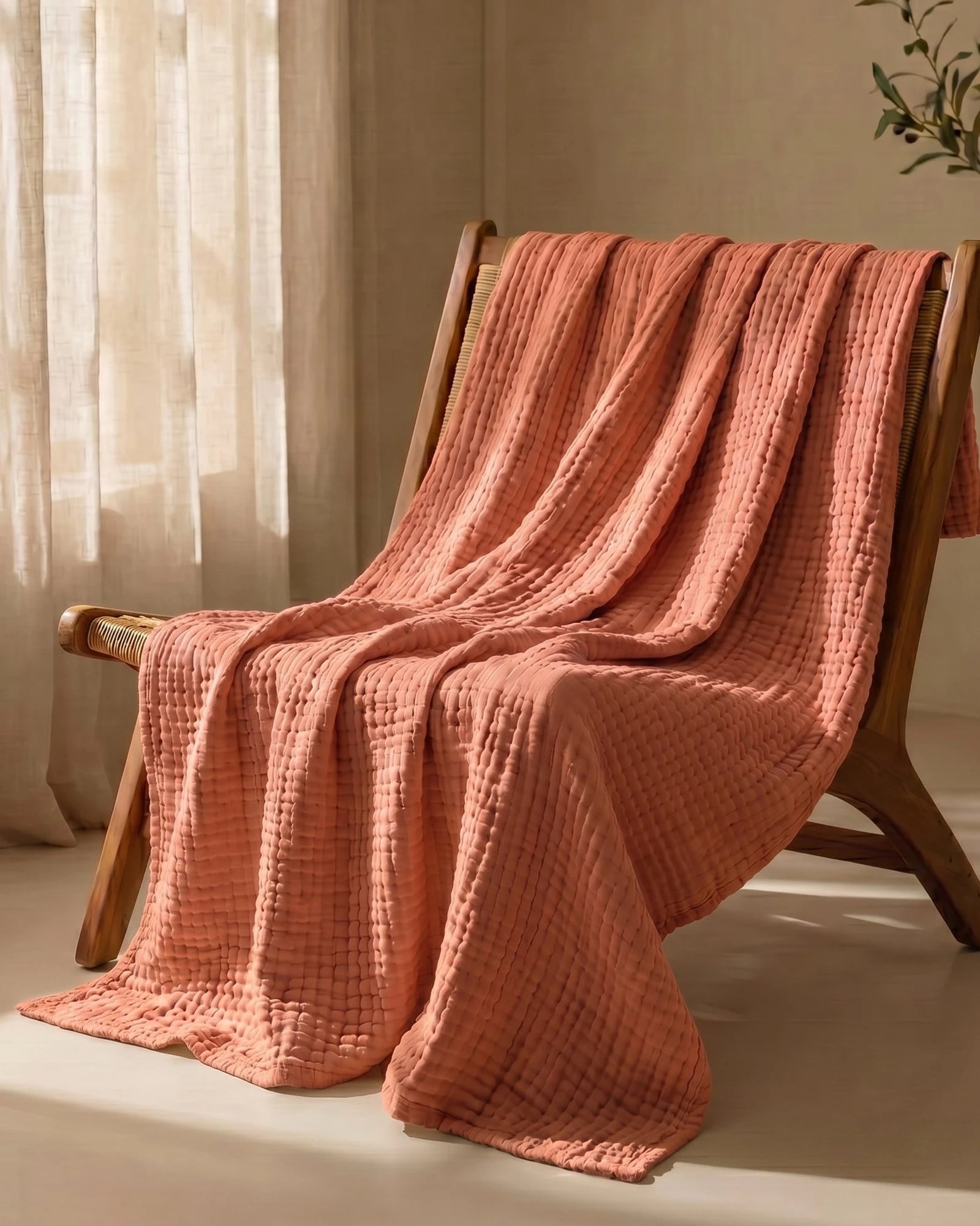☁️ Soft & Breathable Muslin Cotton Blanket