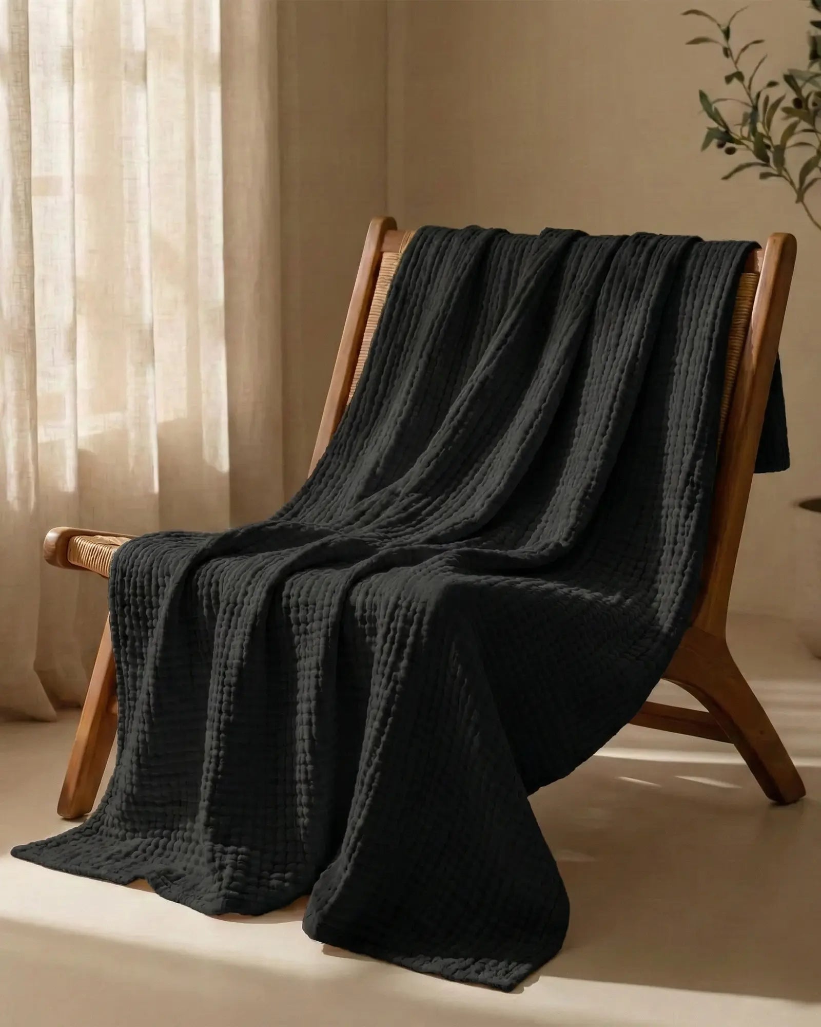 ☁️ Soft & Breathable Muslin Cotton Blanket
