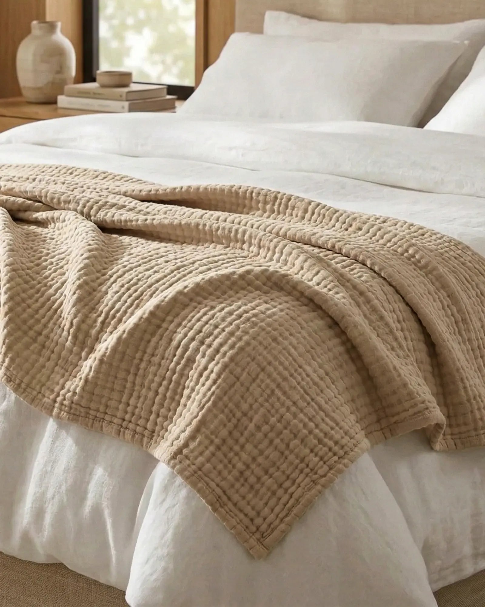 ☁️ Soft & Breathable Muslin Cotton Blanket