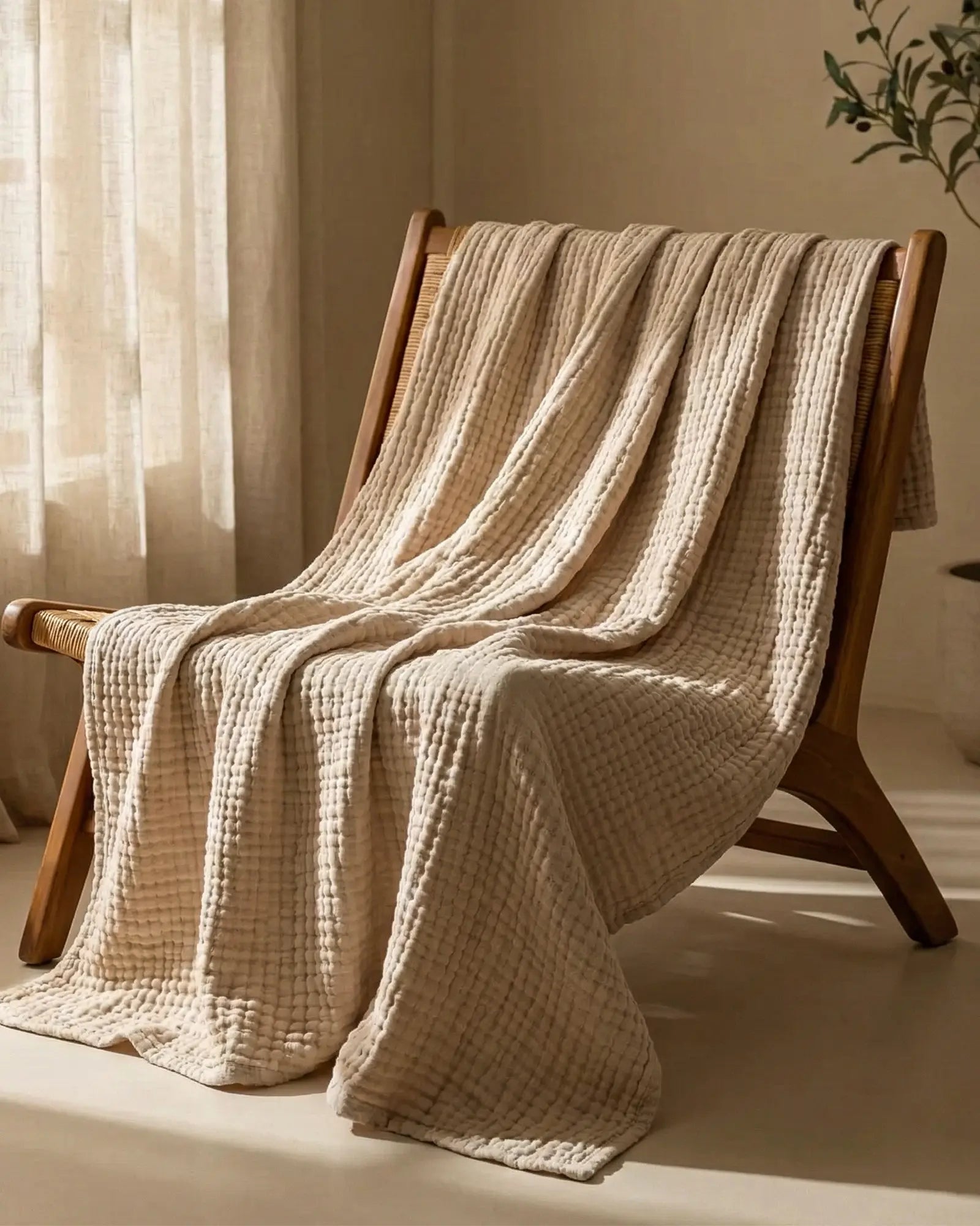 ☁️ Soft & Breathable Muslin Cotton Blanket