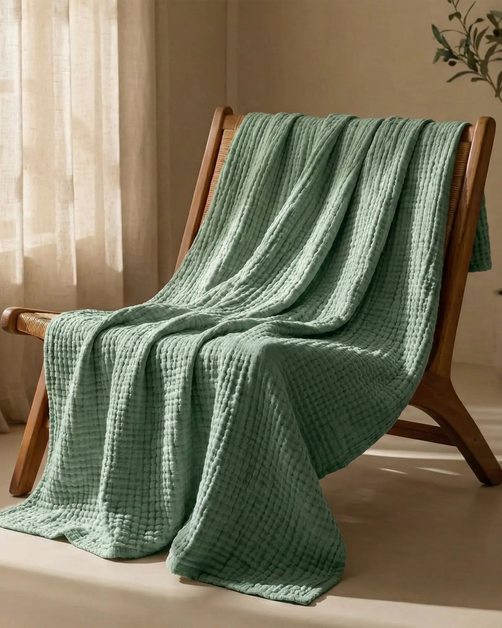 ☁️ Soft & Breathable Muslin Cotton Blanket