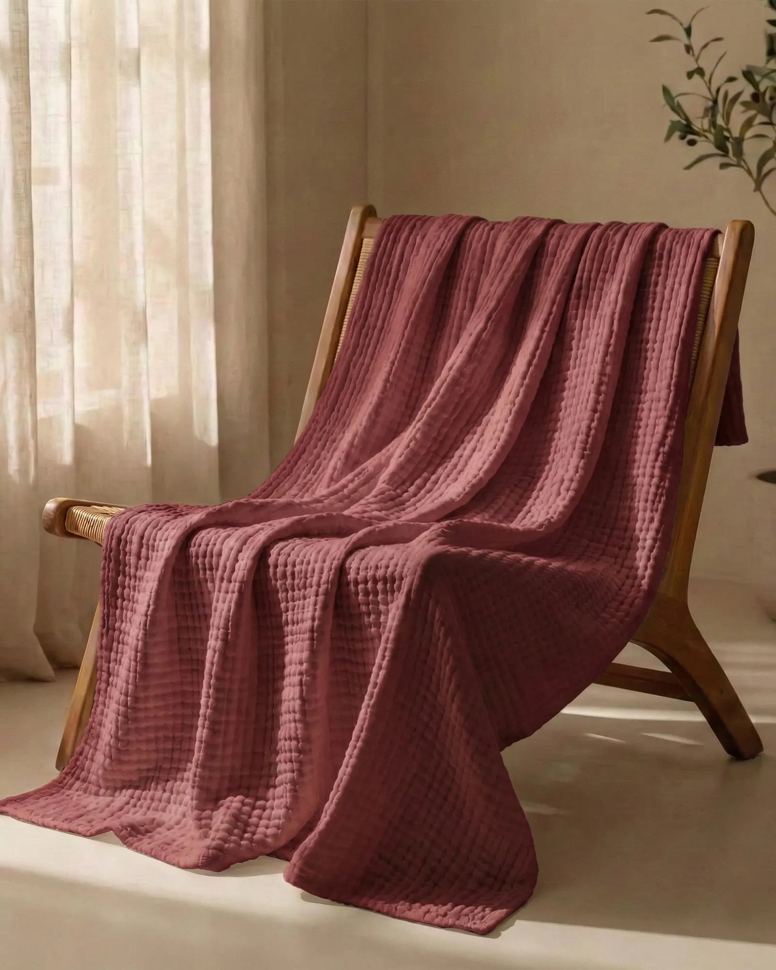 ☁️ Soft & Breathable Muslin Cotton Blanket