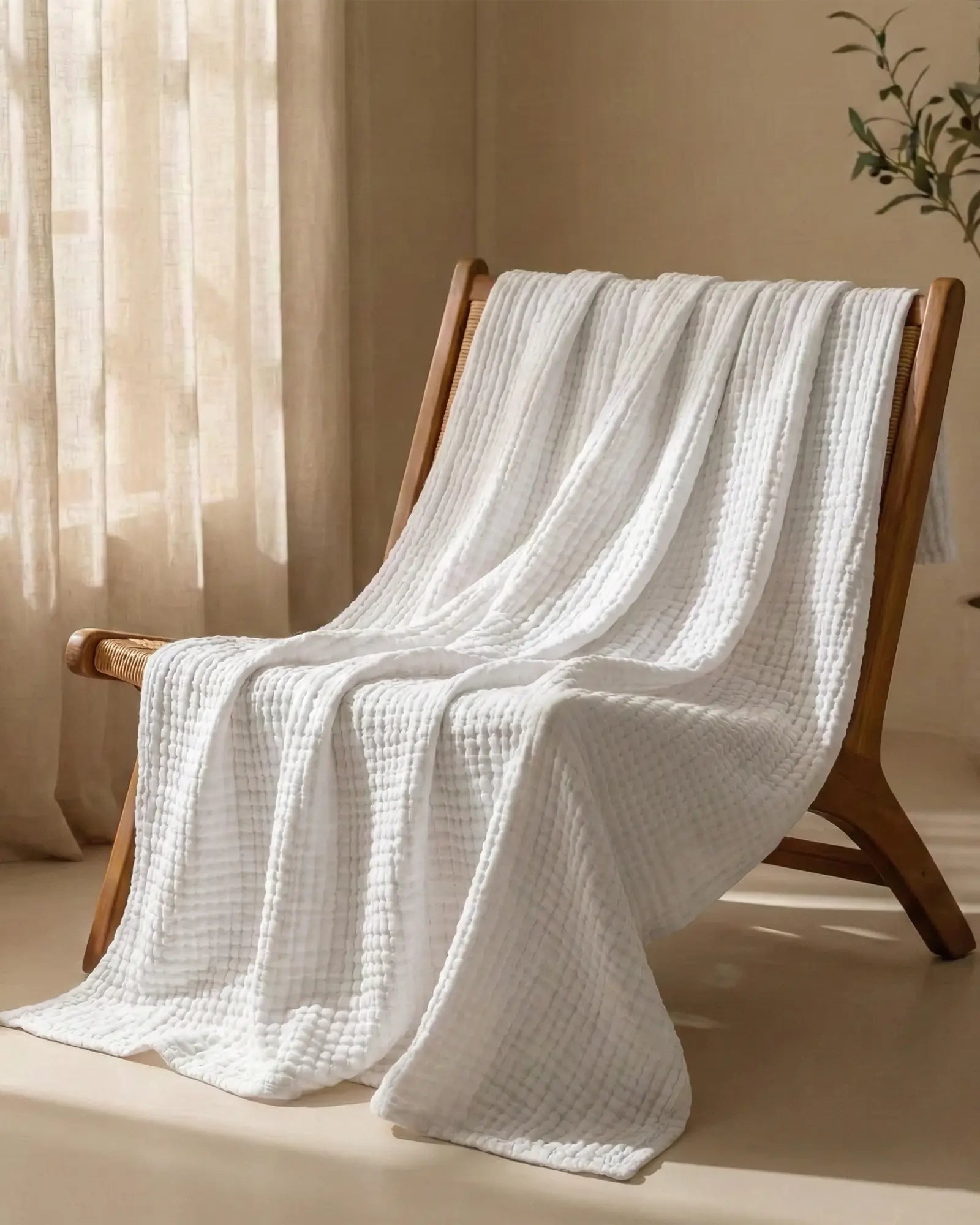 ☁️ Soft & Breathable Muslin Cotton Blanket