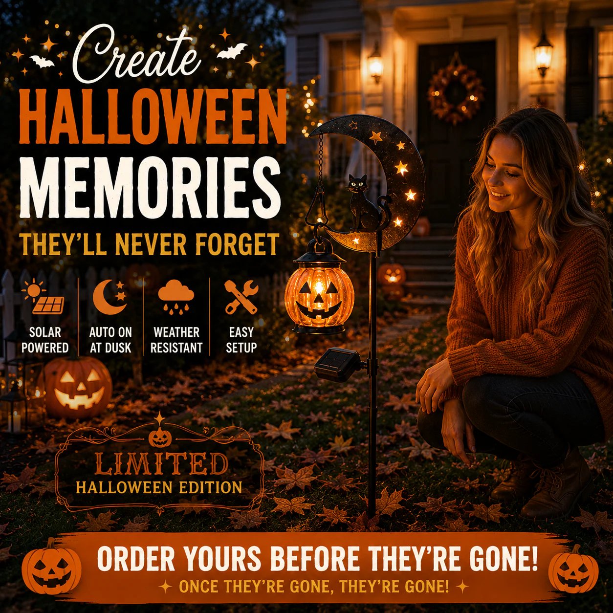 Halloween Garden Stake Lifestyle Scene
