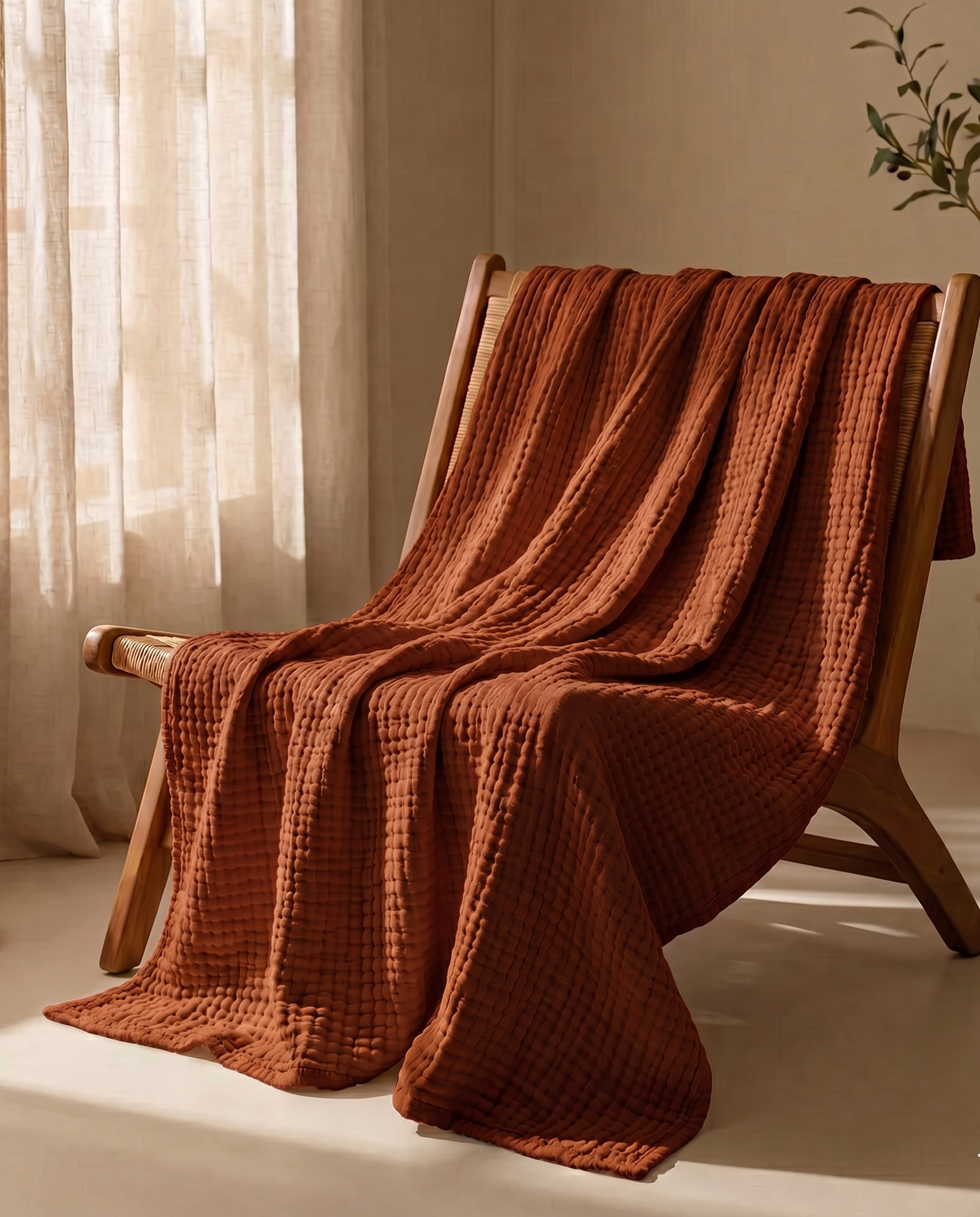 ☁️ Soft & Breathable Muslin Cotton Blanket