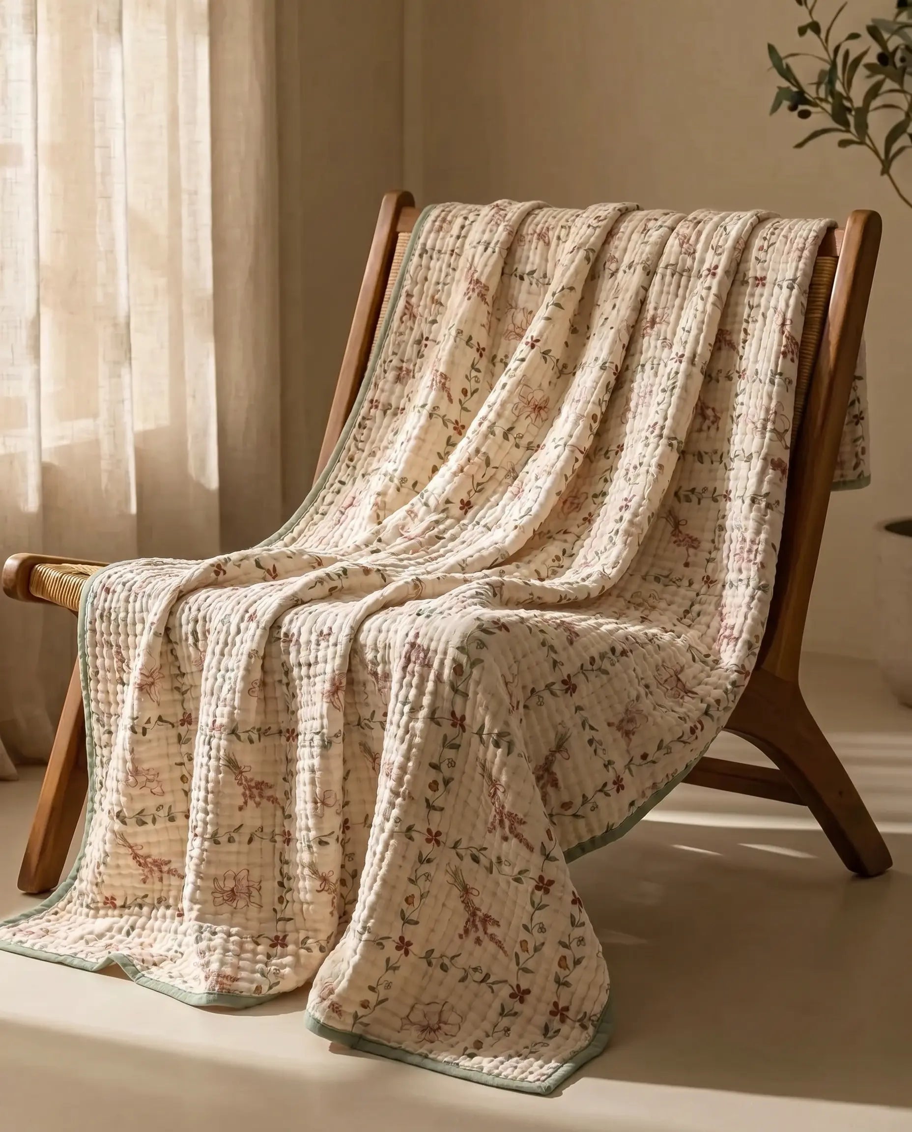 ☁️ Soft & Breathable Muslin Cotton Blanket