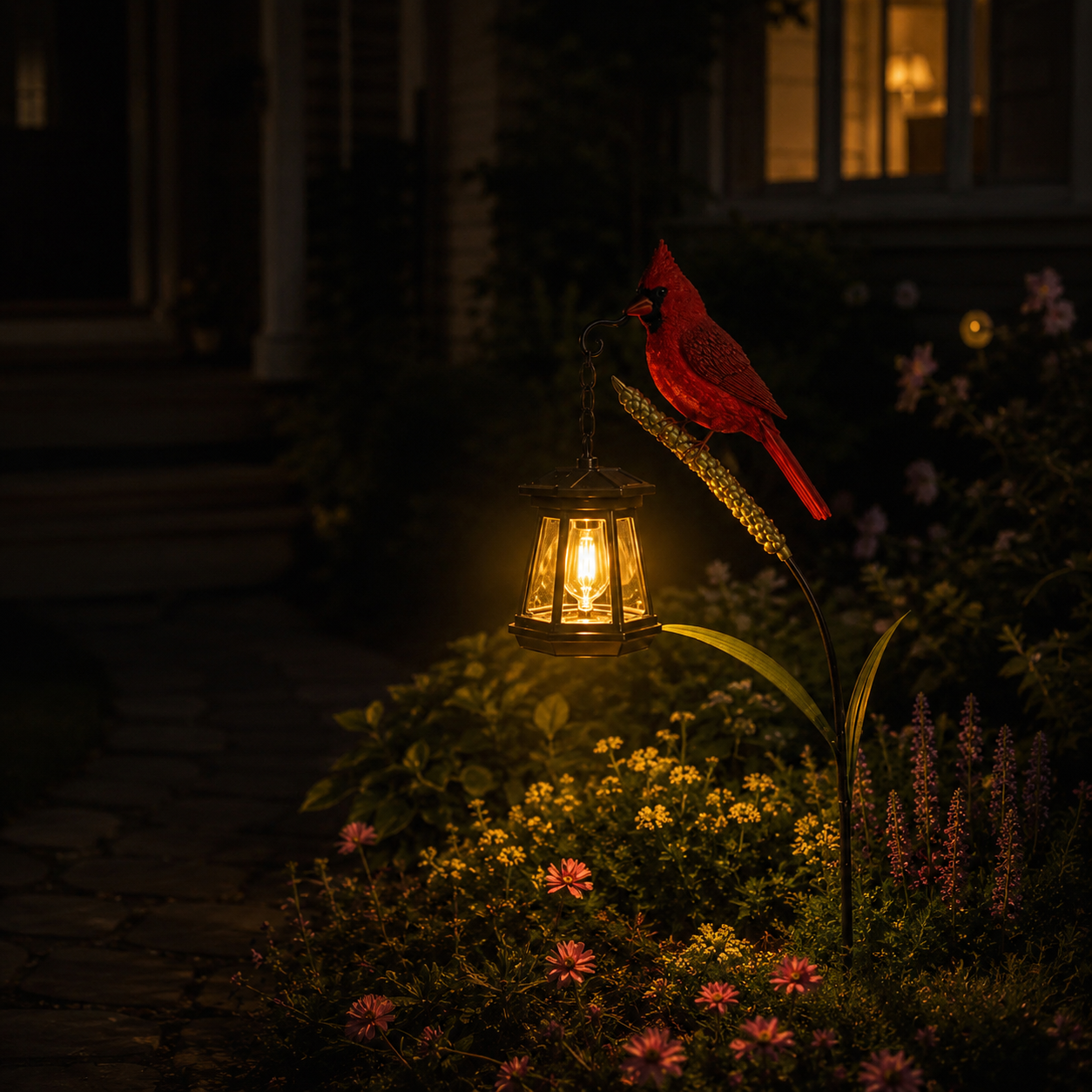 Cardinal Solar Lantern - A Warm Garden Light Full Of Love And Remembrance
