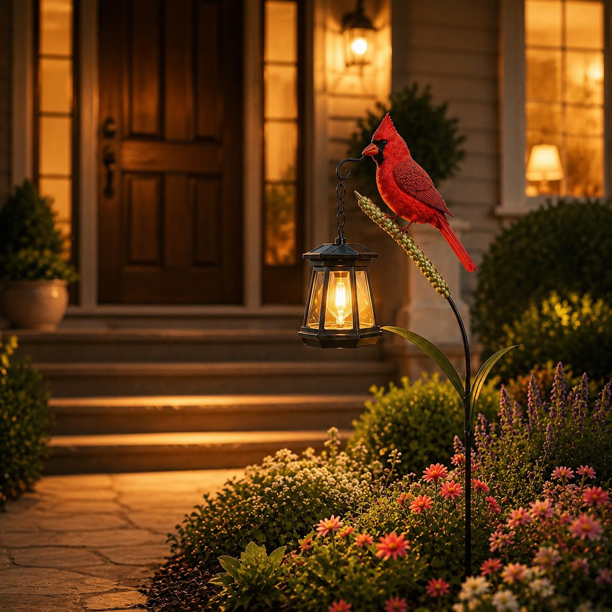 Cardinal Solar Lantern - A Warm Garden Light Full Of Love And Remembrance