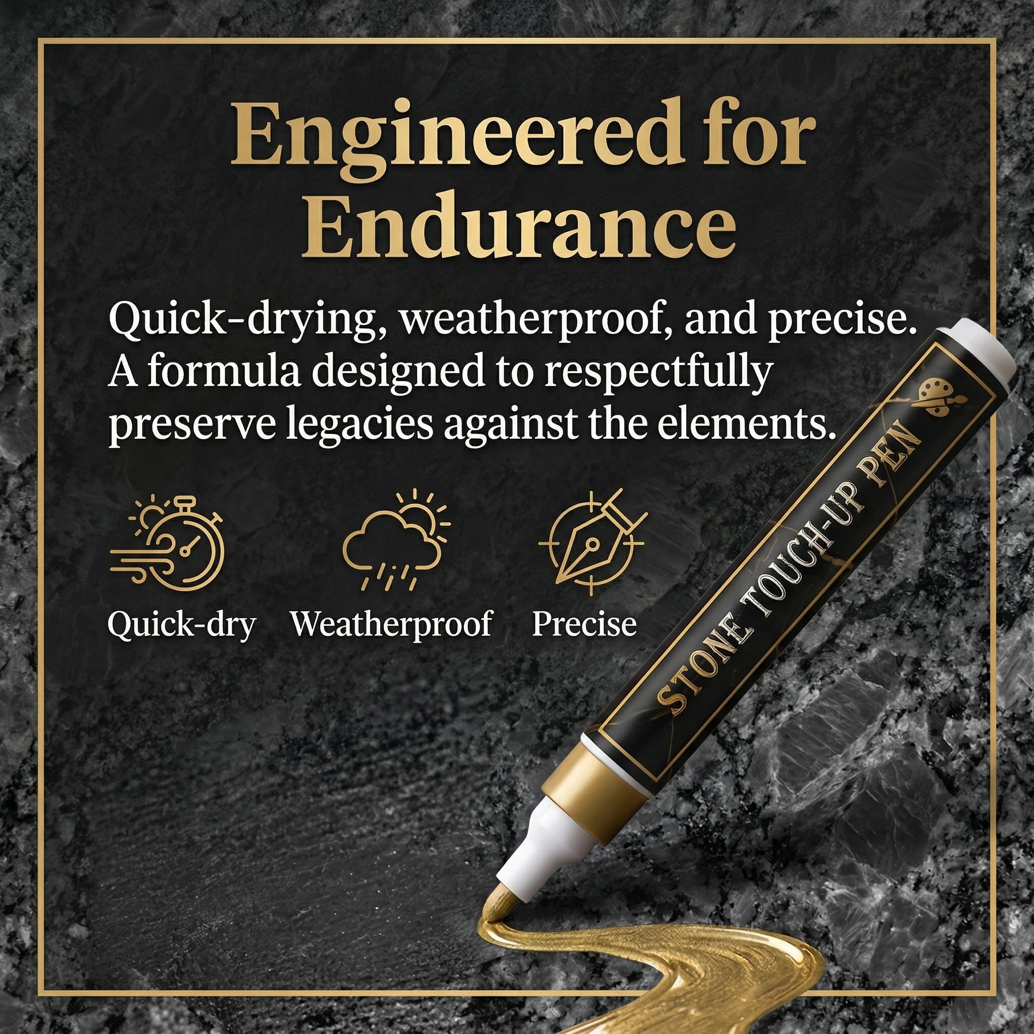 💐Golden Grave Marker Pen, Restore Faded Tombstone Inscriptions（BUY 1 GET 1 FREE！)