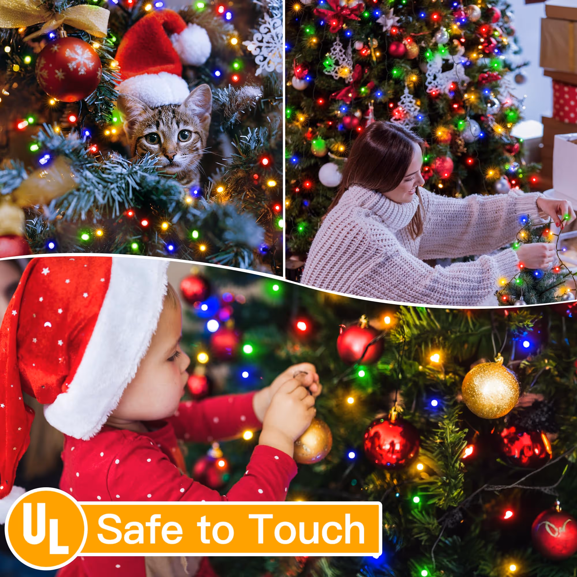 🎄Holiday Pre-Sale🔥Waterproof Christmas Tree Waterfall Lights with Ring