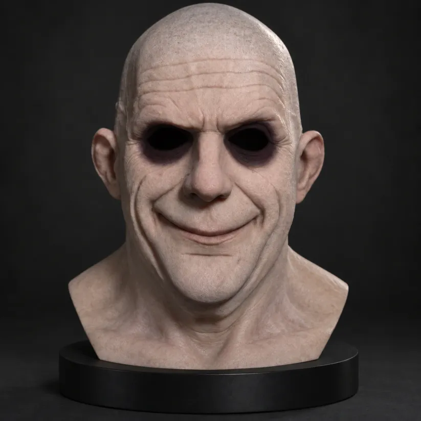 Warm Smiling Senior Gentleman Full-Head Silicone Mask