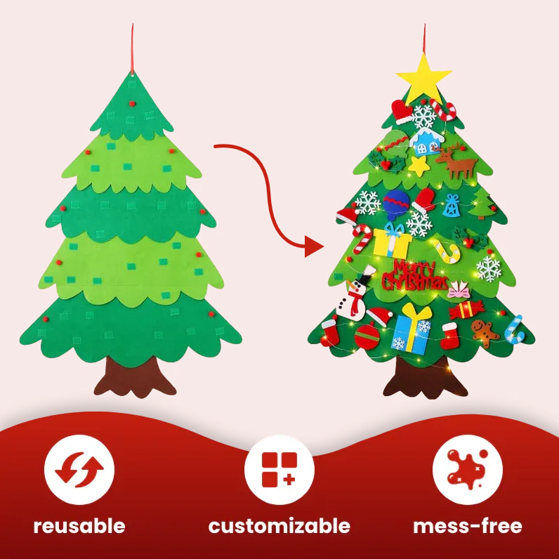 🎄Interactive Felt Christmas Tree for Kids🎄